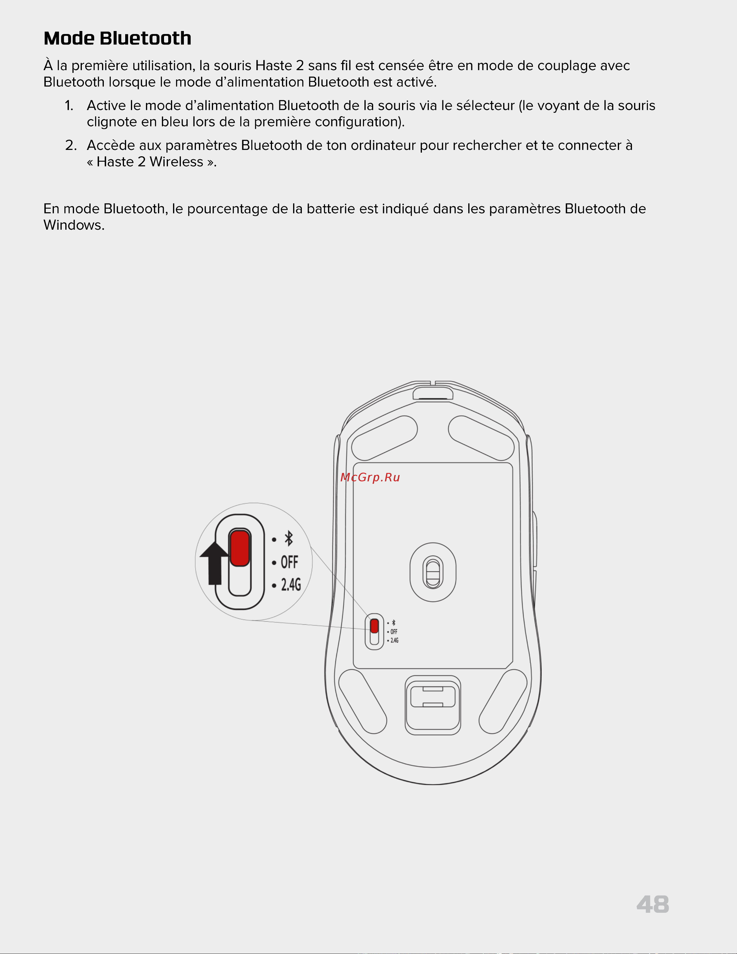 HyperX Pulsefire Haste 2 Wireless Black Руководство по эксплуатации онлайн [48/226] 889100