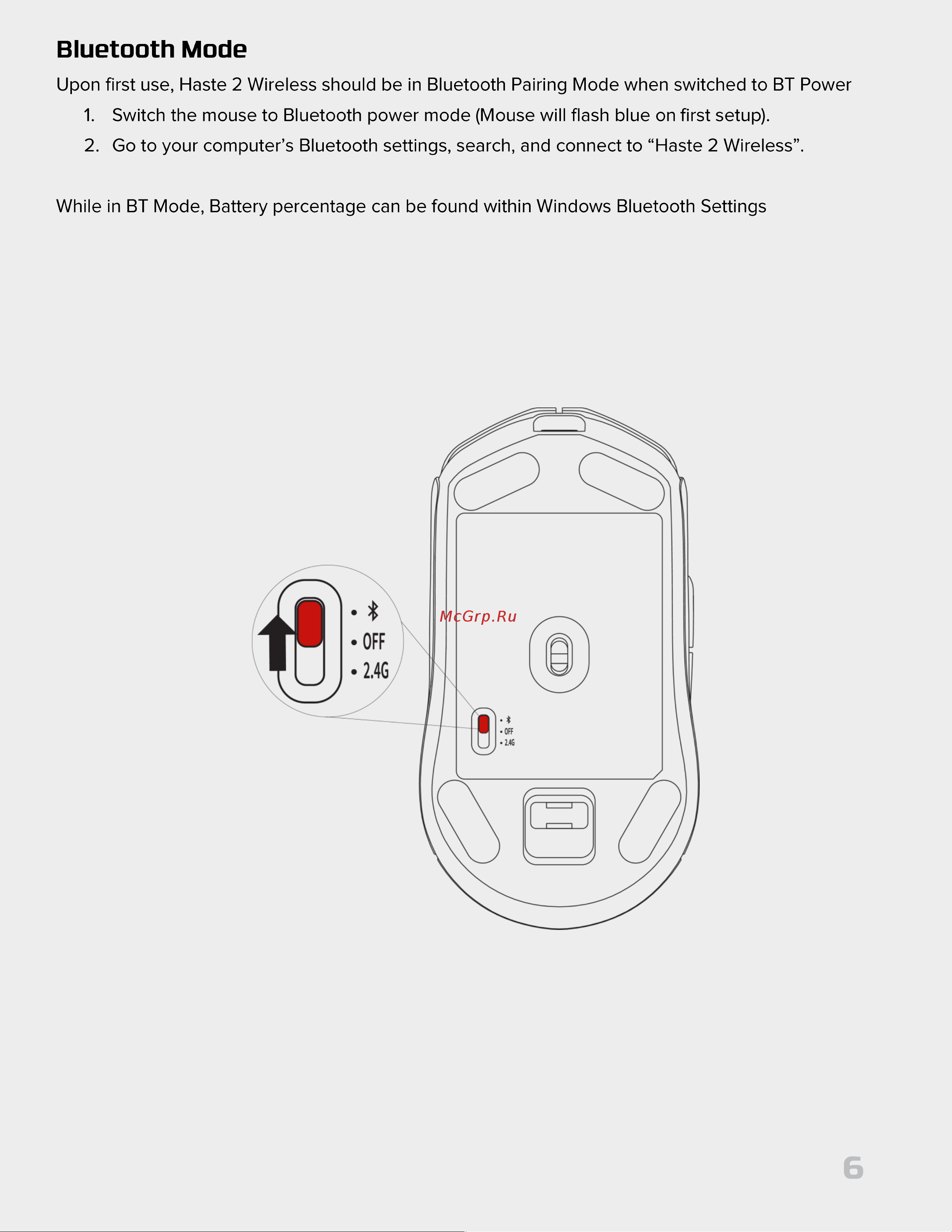 HyperX Pulsefire Haste 2 Wireless Black Руководство по эксплуатации онлайн [6/226] 889100