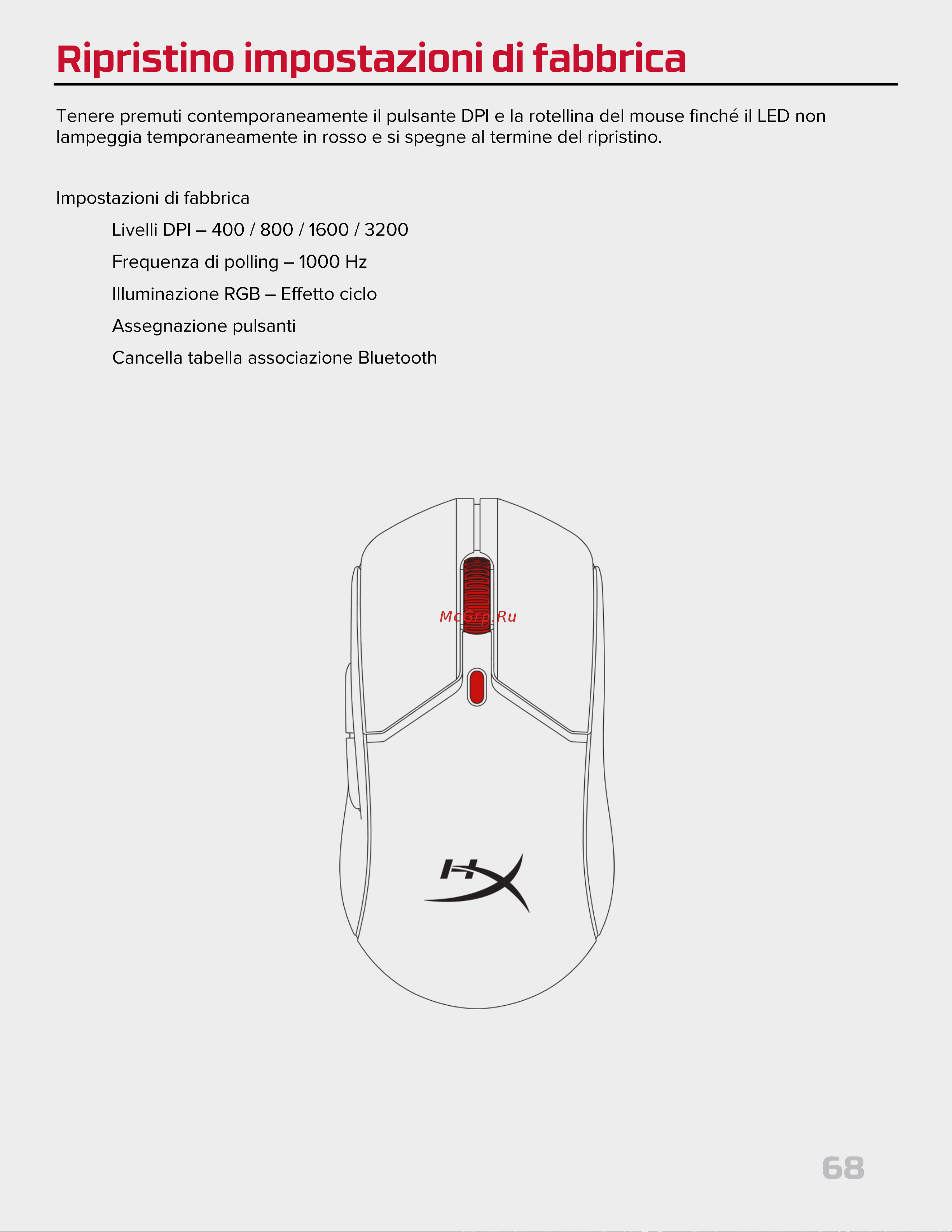 HyperX Pulsefire Haste 2 Wireless Black Руководство по эксплуатации онлайн [68/226] 889100