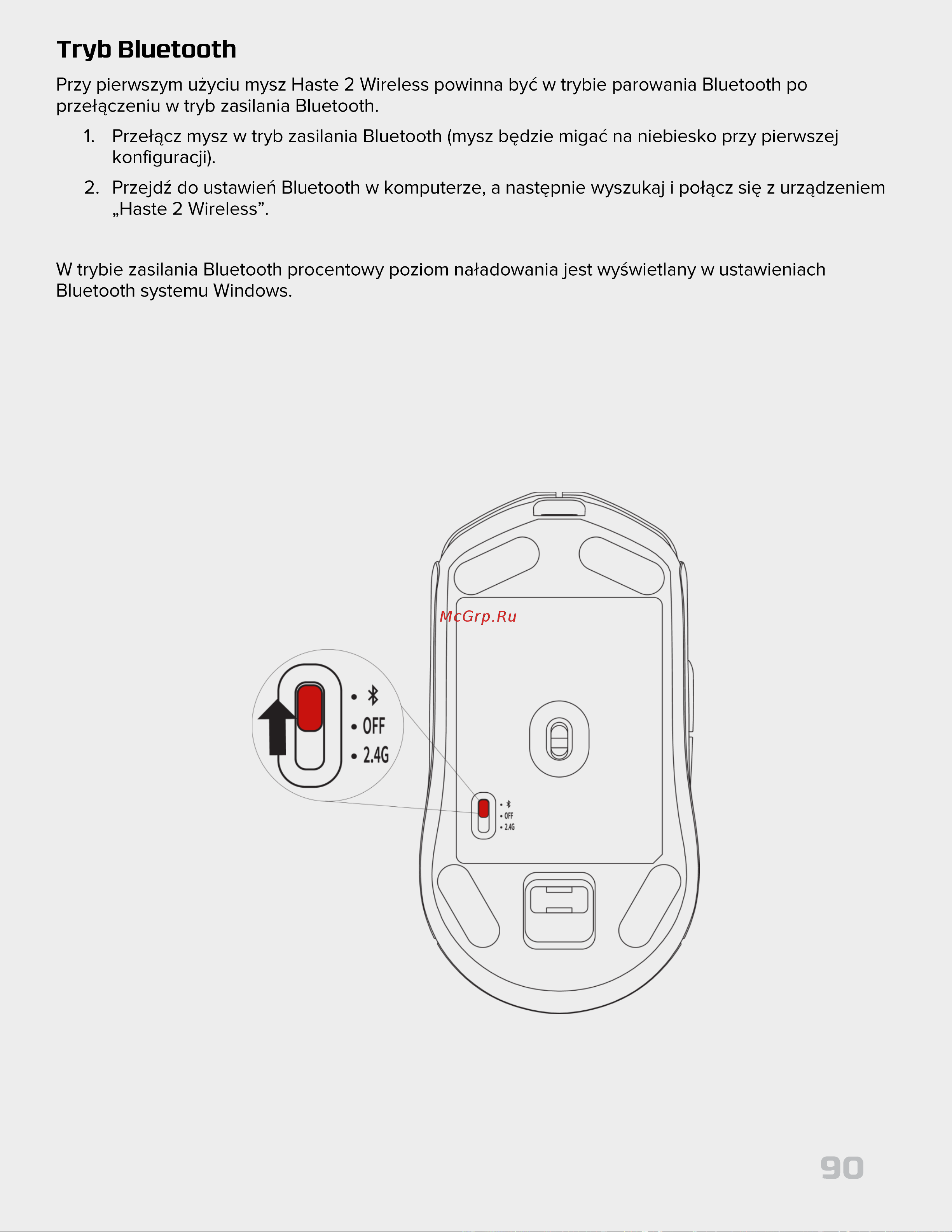 HyperX Pulsefire Haste 2 Wireless Black Руководство по эксплуатации онлайн [90/226] 889100