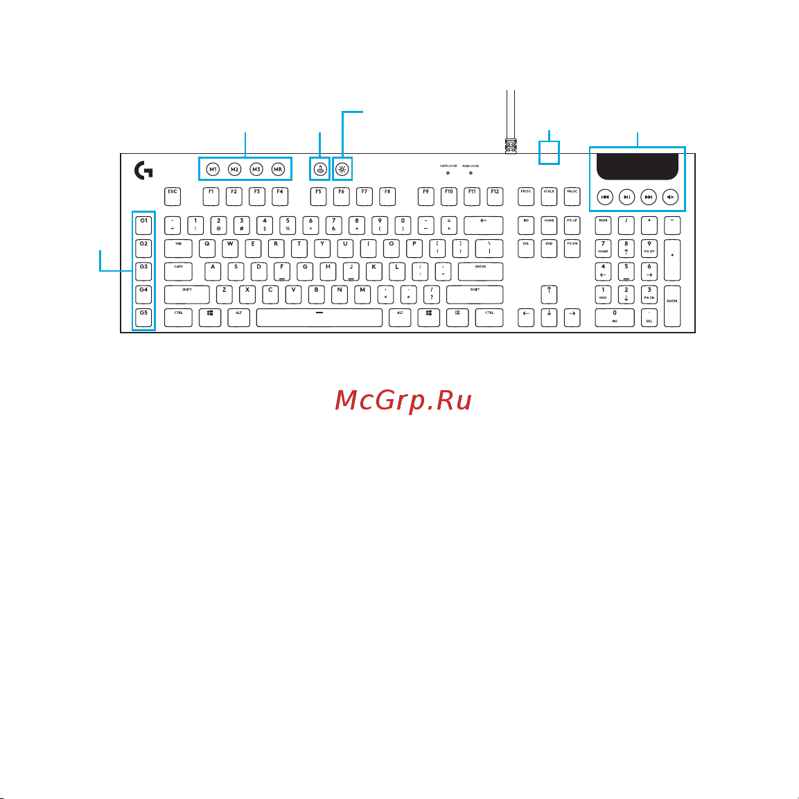 Logitech G813 Linear (русская раскладка) Руководство по эксплуатации онлайн [4/31] 889138