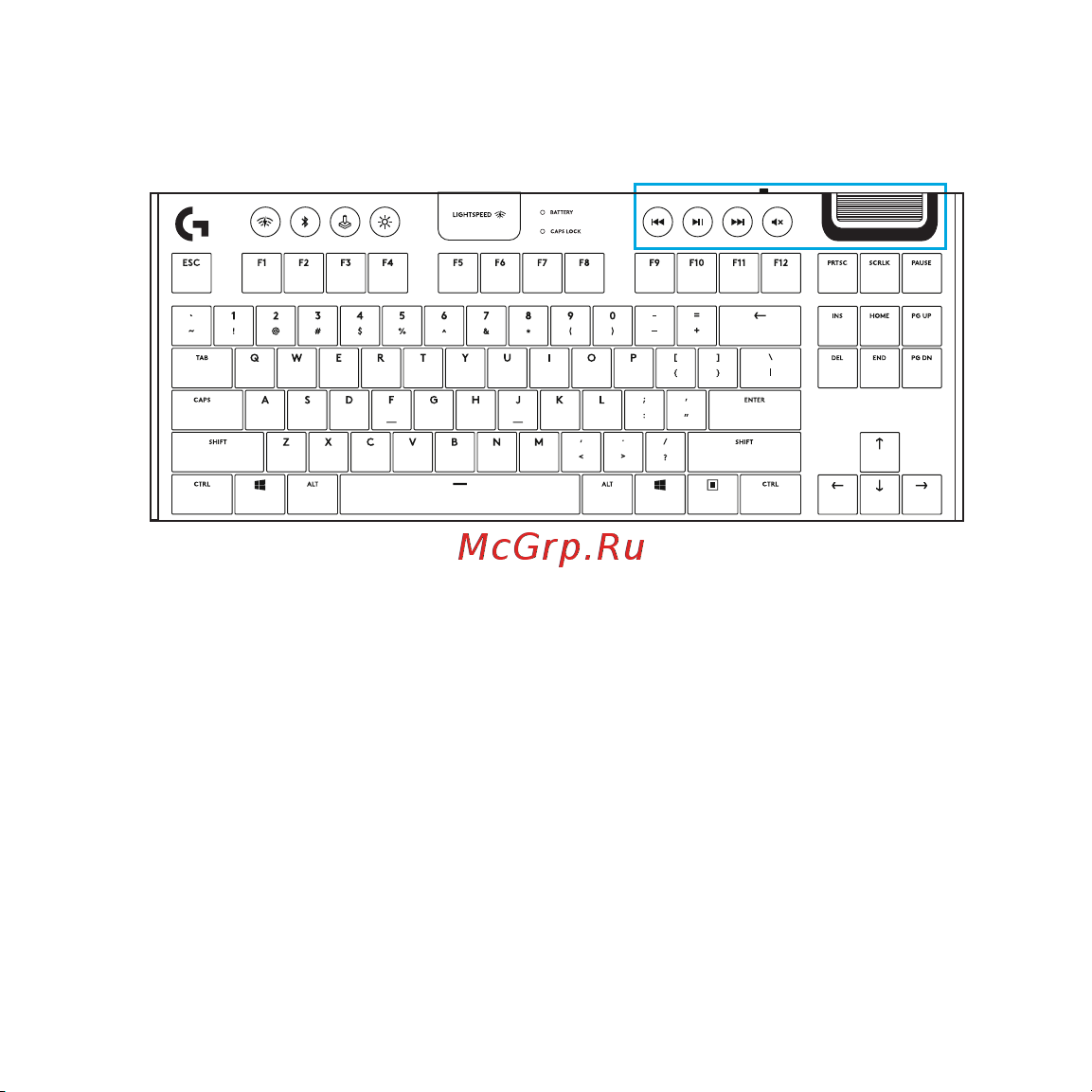 Logitech G913 Tactile (русская раскладка) Руководство по эксплуатации онлайн [141/333] 889131