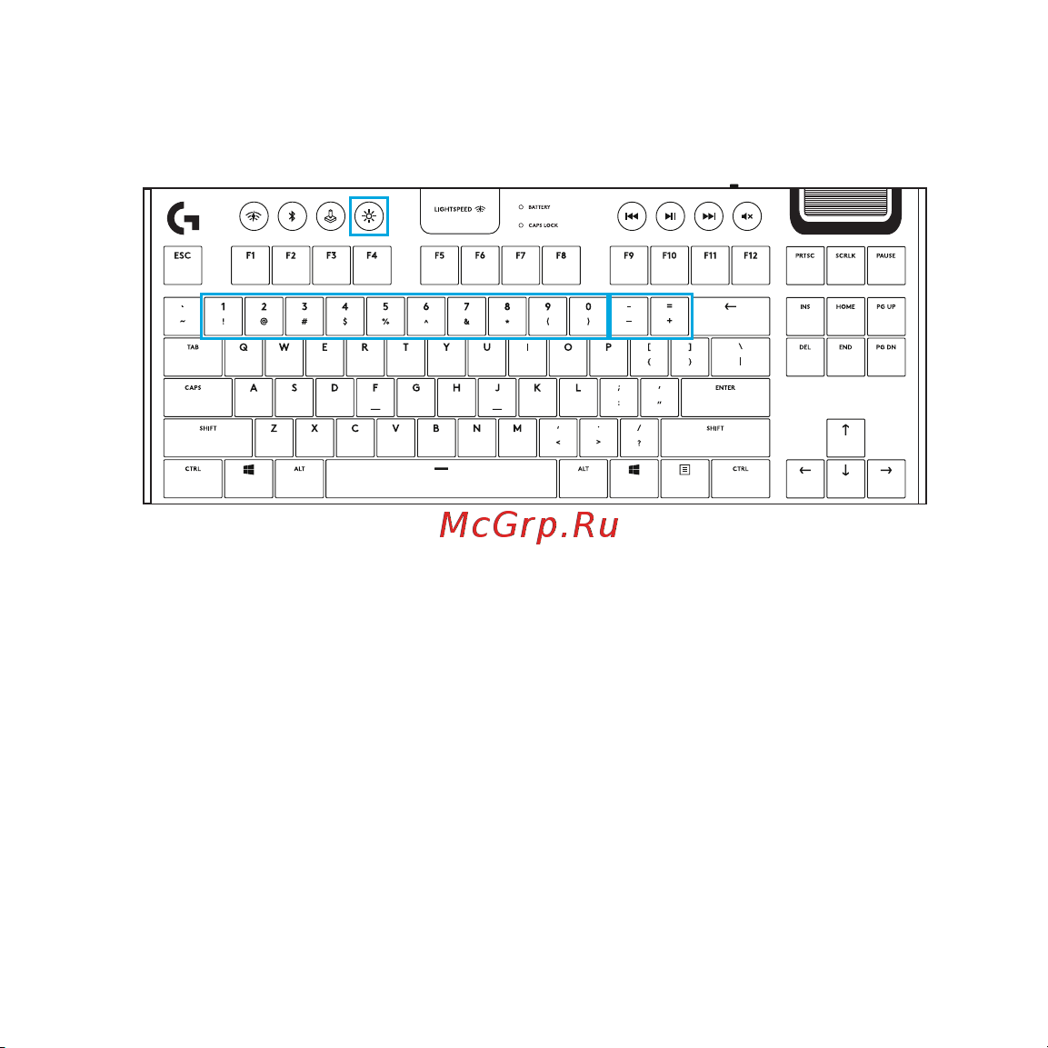 Logitech G913 Tactile (русская раскладка) Руководство по эксплуатации онлайн [205/333] 889131