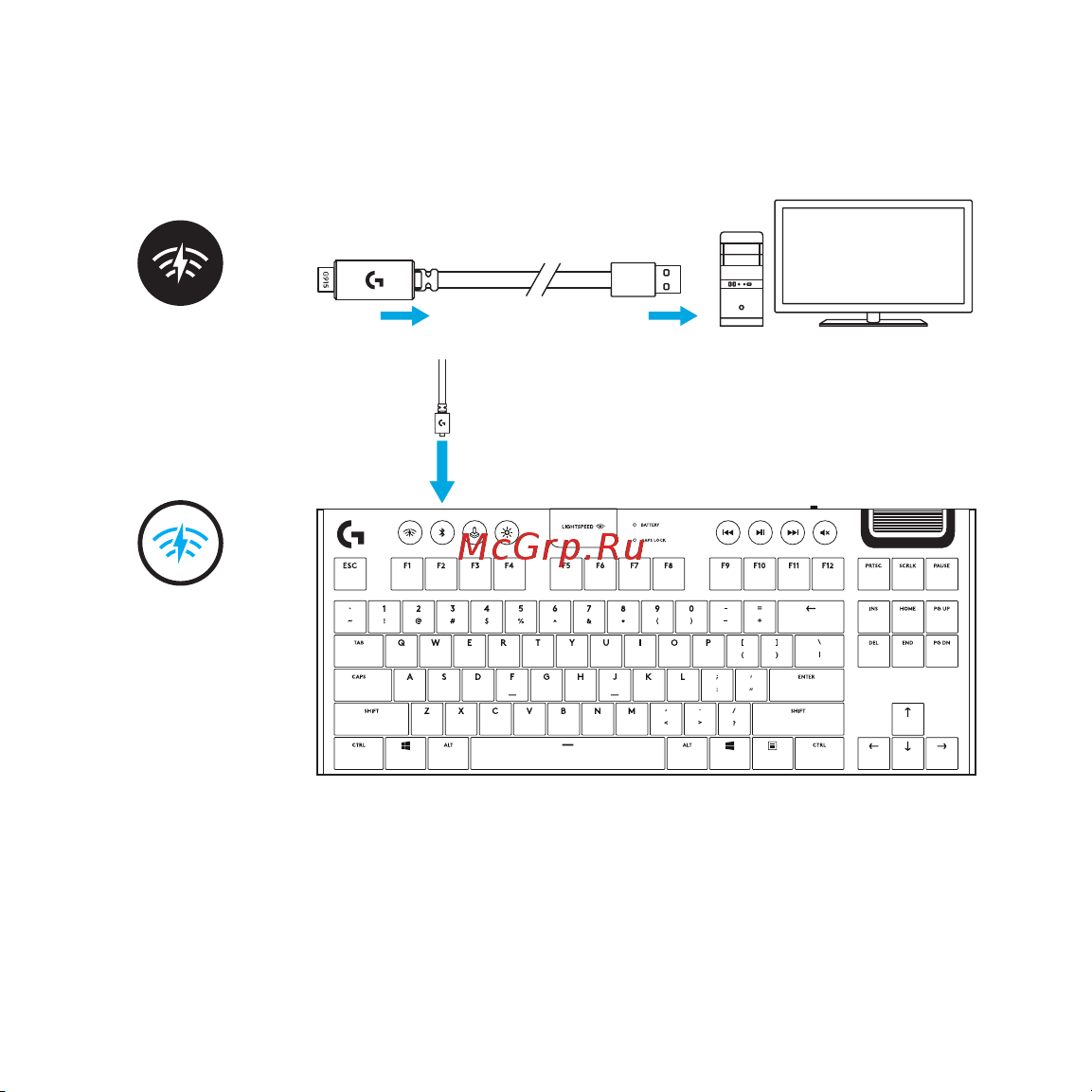 Logitech G913 TKL Black (русская раскладка) Руководство по эксплуатации онлайн [11/333] 889132
