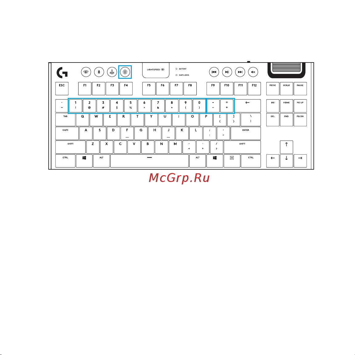 Logitech G913 TKL White (русская раскладка) Руководство по эксплуатации онлайн [117/333] 889133