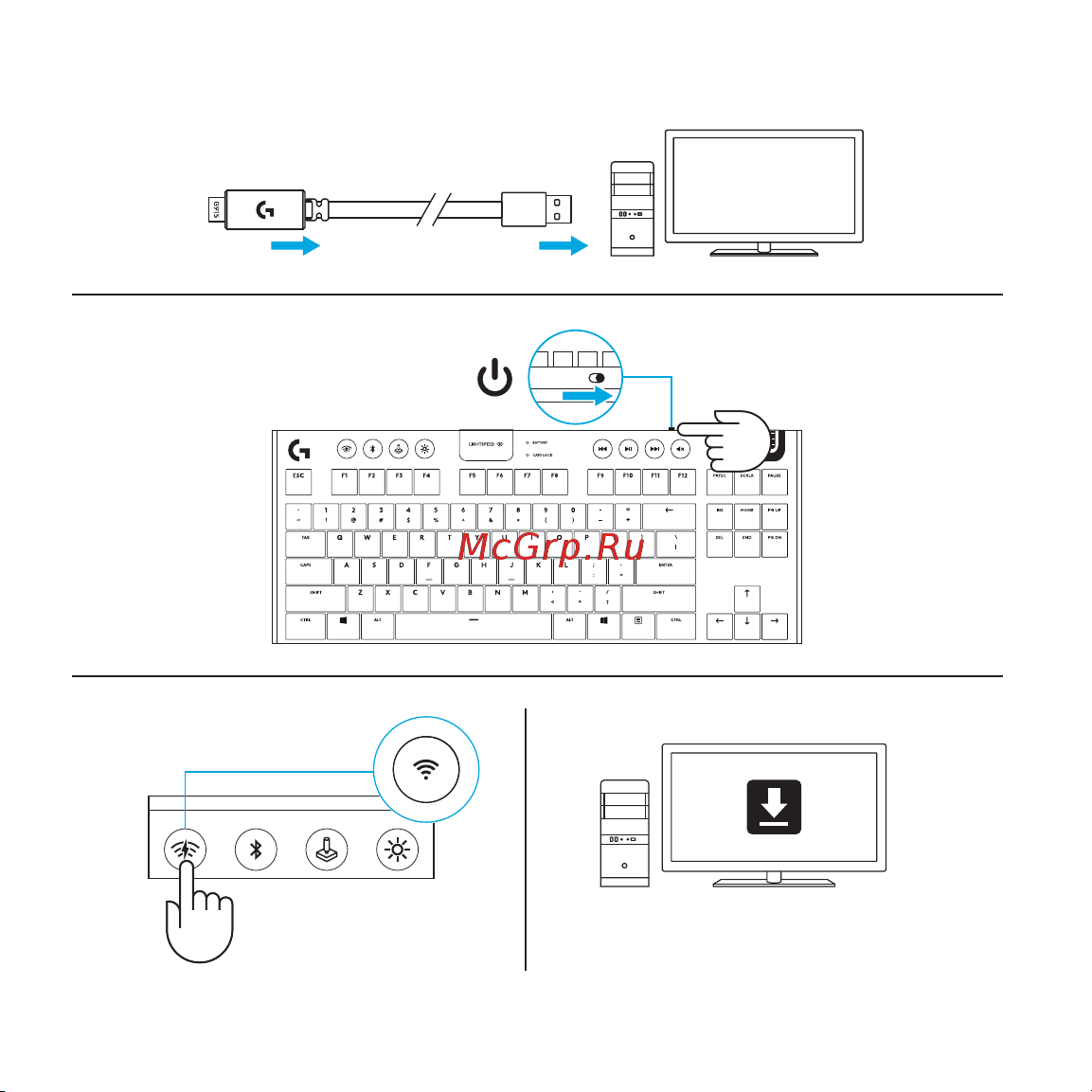 Logitech G913 TKL White (русская раскладка) Руководство по эксплуатации онлайн [58/333] 889133