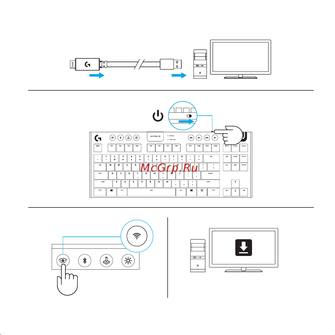 Logitech G913 TKL White (русская раскладка) Руководство по эксплуатации онлайн [69/333] 889133