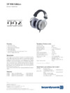 Beyerdynamic DT 990 PRO 250 OHMS Руководство по эксплуатации