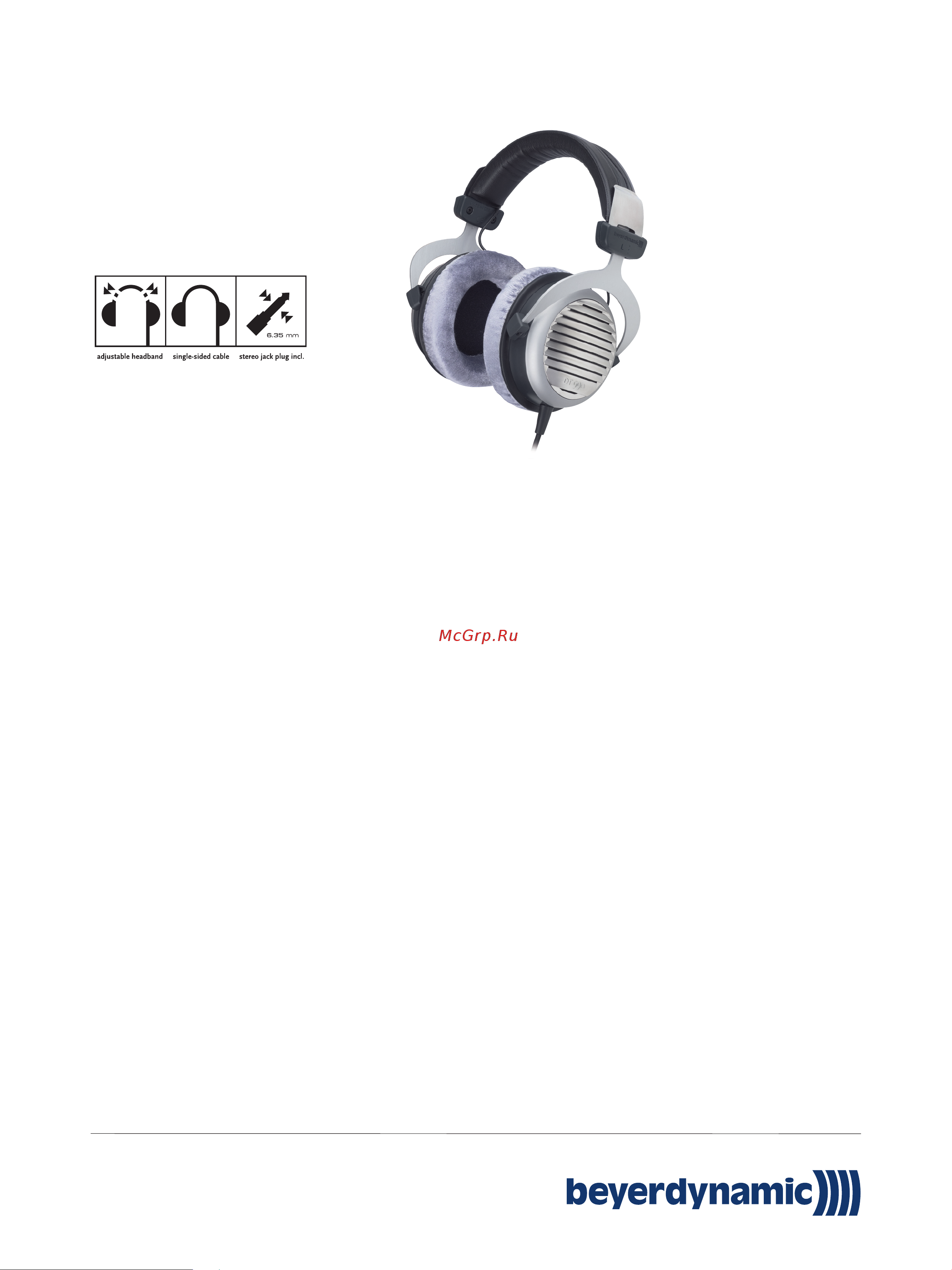 Beyerdynamic DT 990 PRO 250 OHMS Руководство по эксплуатации онлайн
