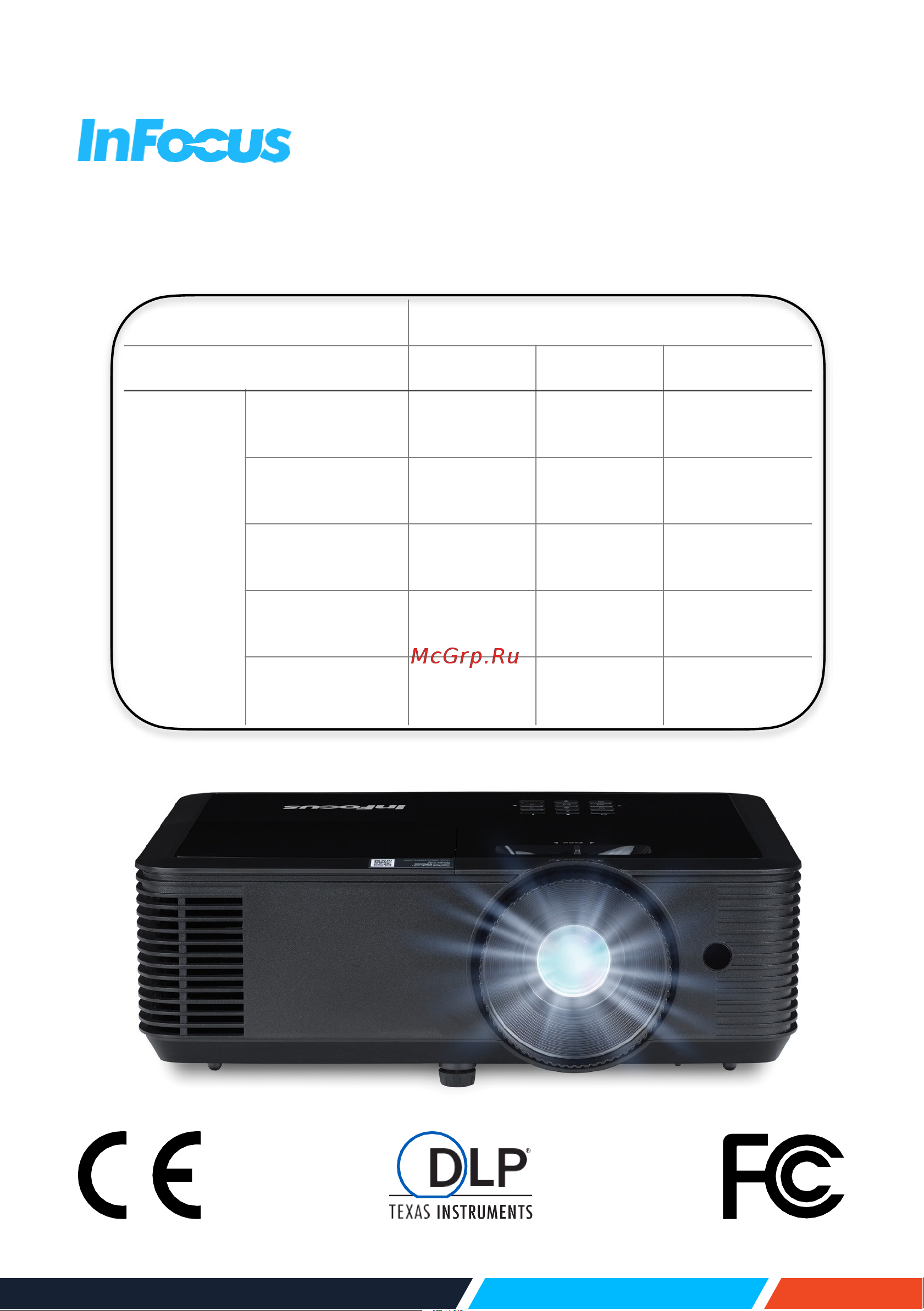 InFocus IN113AA DLP/4000 лм/SVGA/1,94-2,16:1/HDMI/3W/черный Руководство по эксплуатации онлайн
