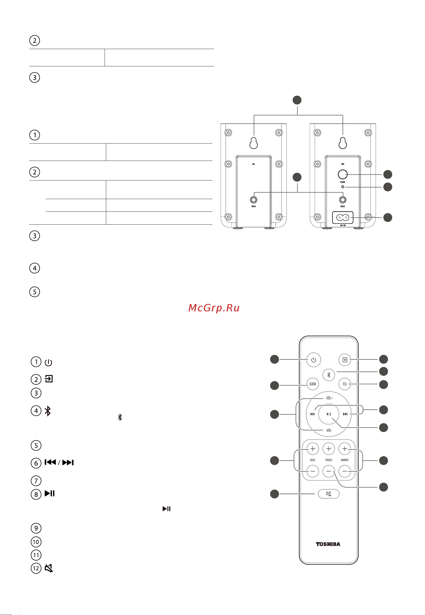 Toshiba TS5120A Руководство по эксплуатации онлайн [9/22] 889838