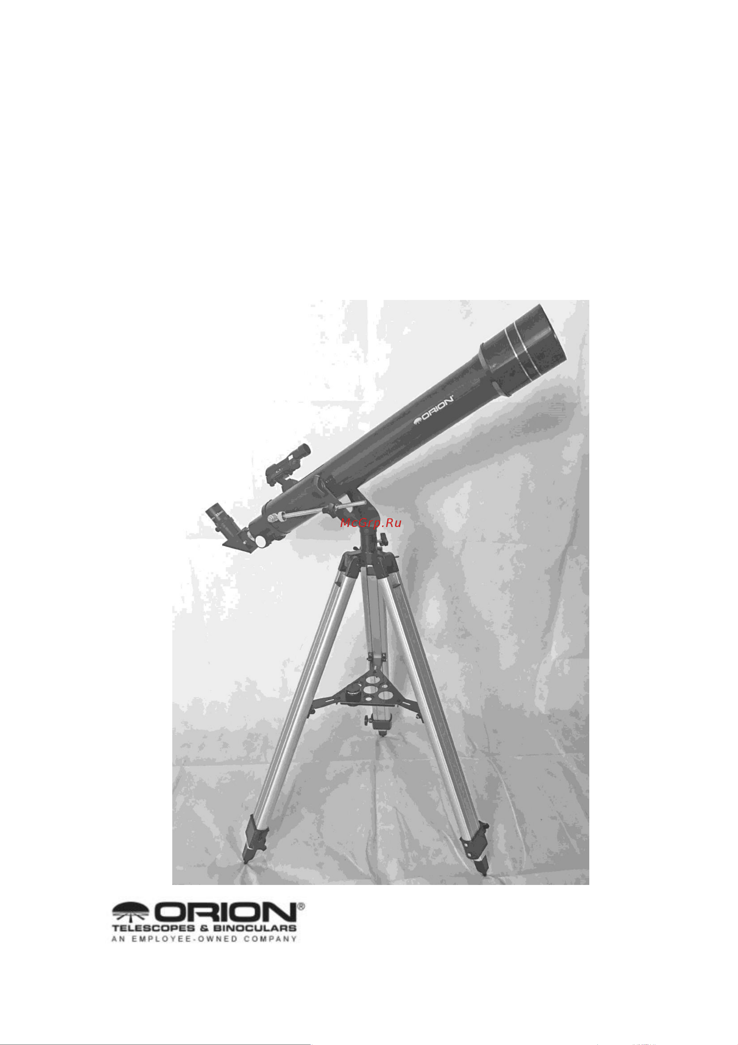 Orion Observer 70mm II Altaz Refractor Руководство по эксплуатации онлайн