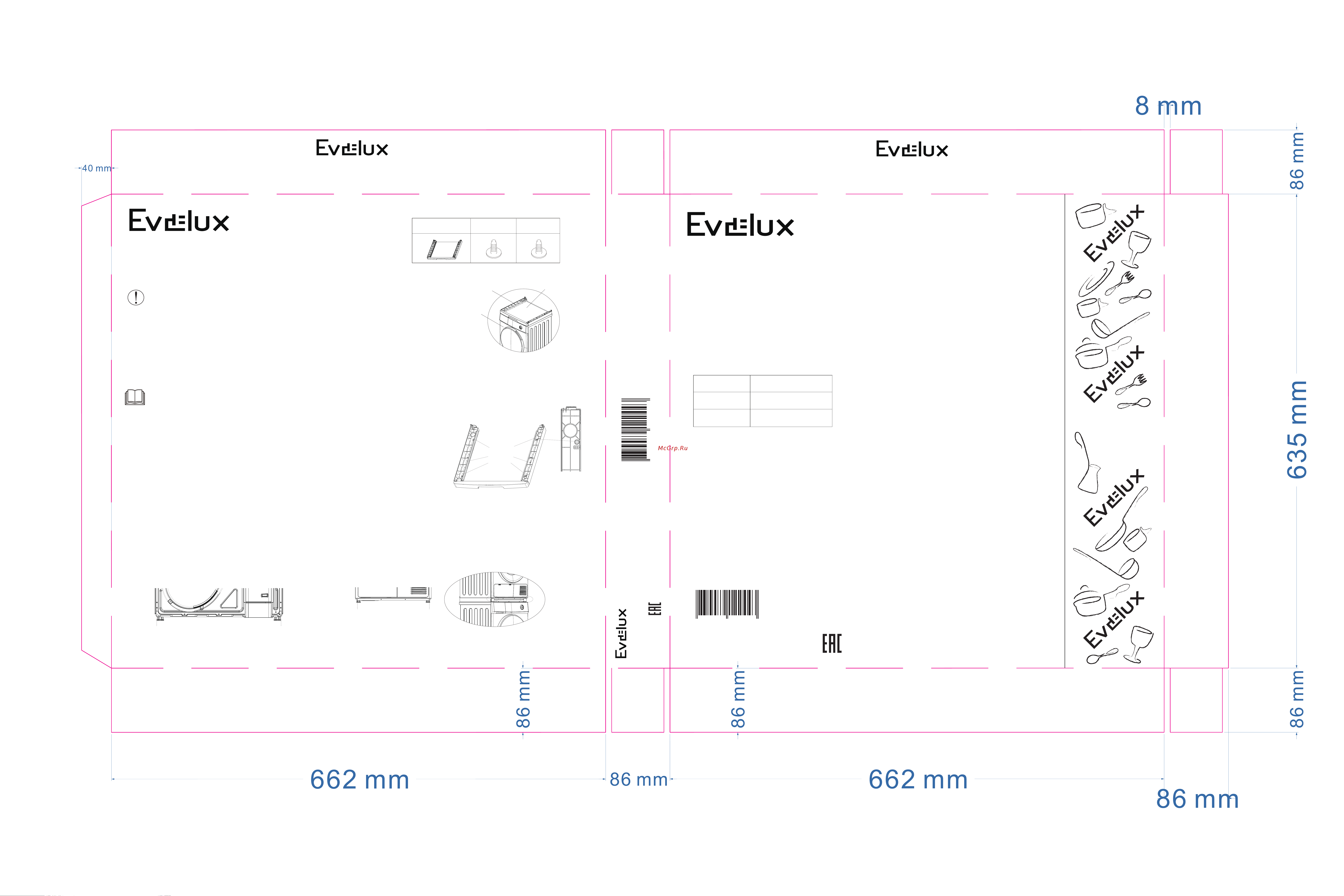 Evelux CWD 6060 Руководство по эксплуатации онлайн