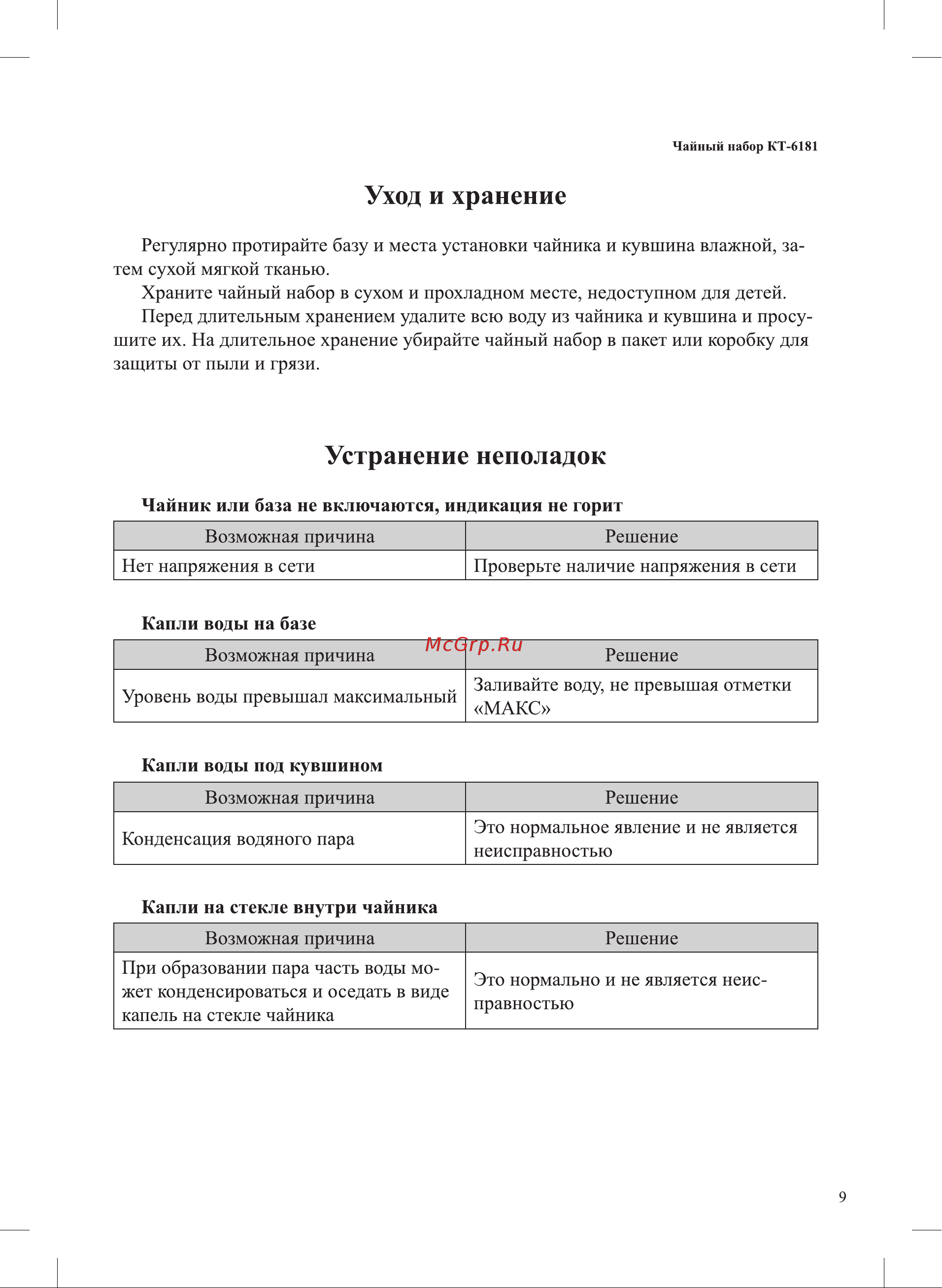 Kitfort КТ-6181 Руководство по эксплуатации онлайн [9/16] 890266