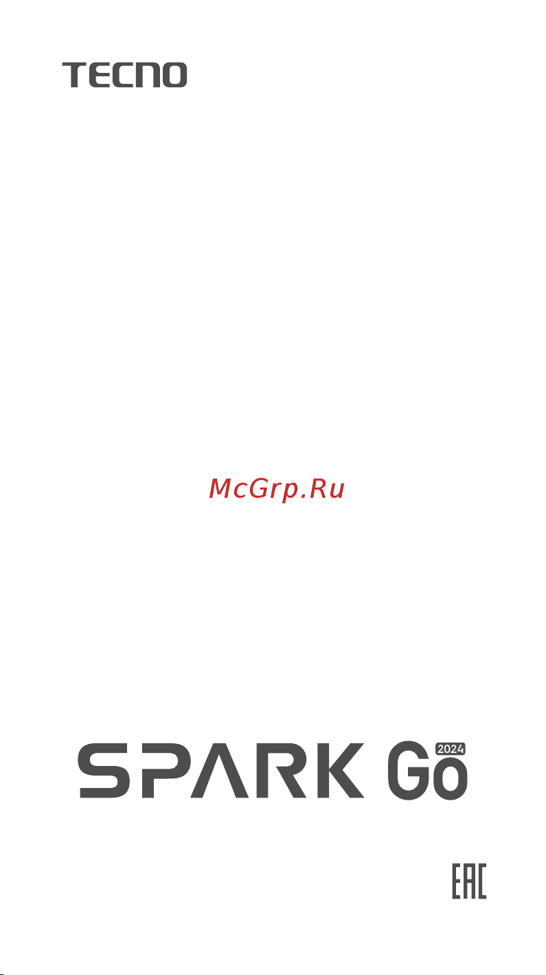 Tecno BG6 SPARK Go 2024 Green Руководство по эксплуатации онлайн
