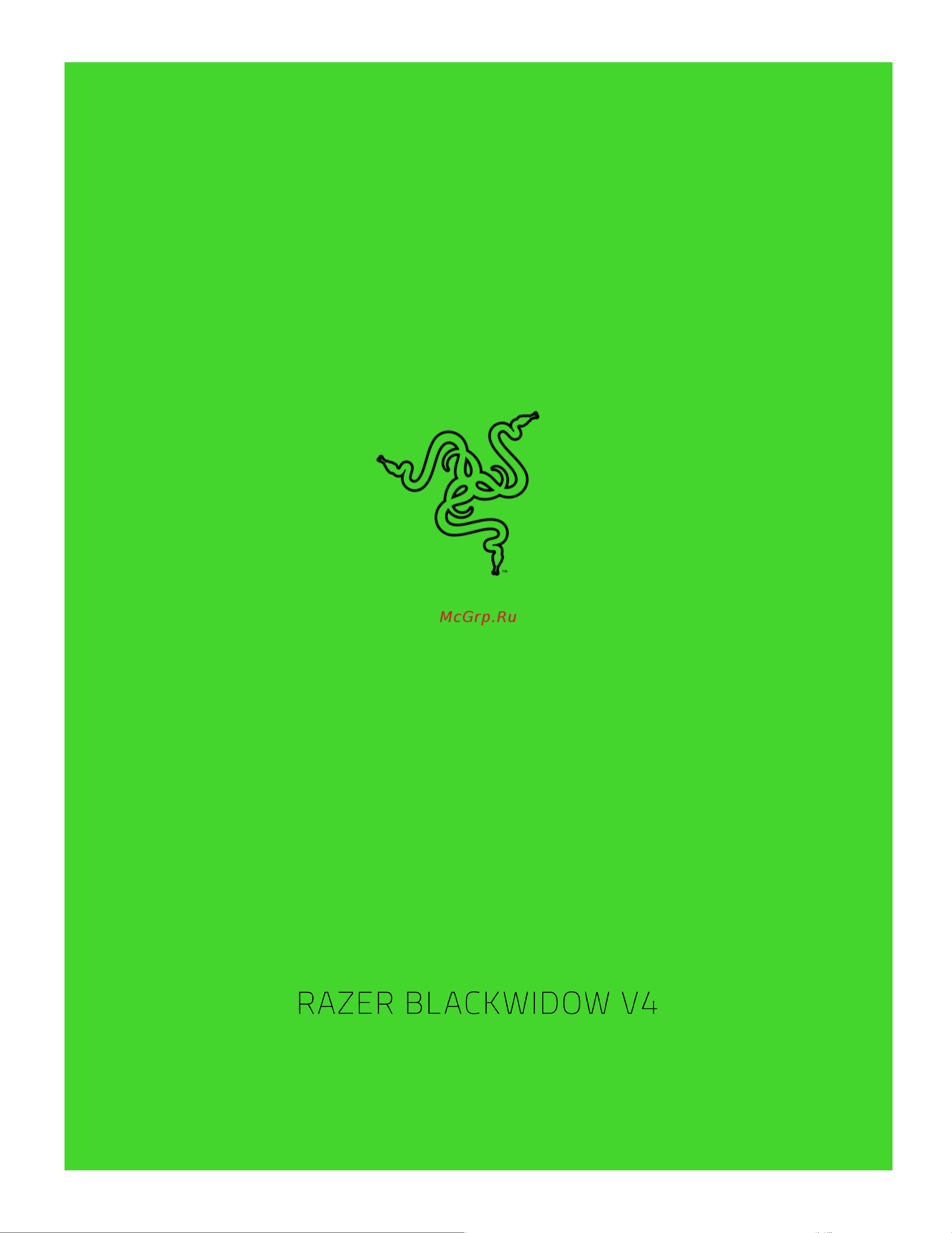Razer BlackWidow V4 Yellow Switch (RZ03-04692500-R3R1) Руководство по эксплуатации онлайн