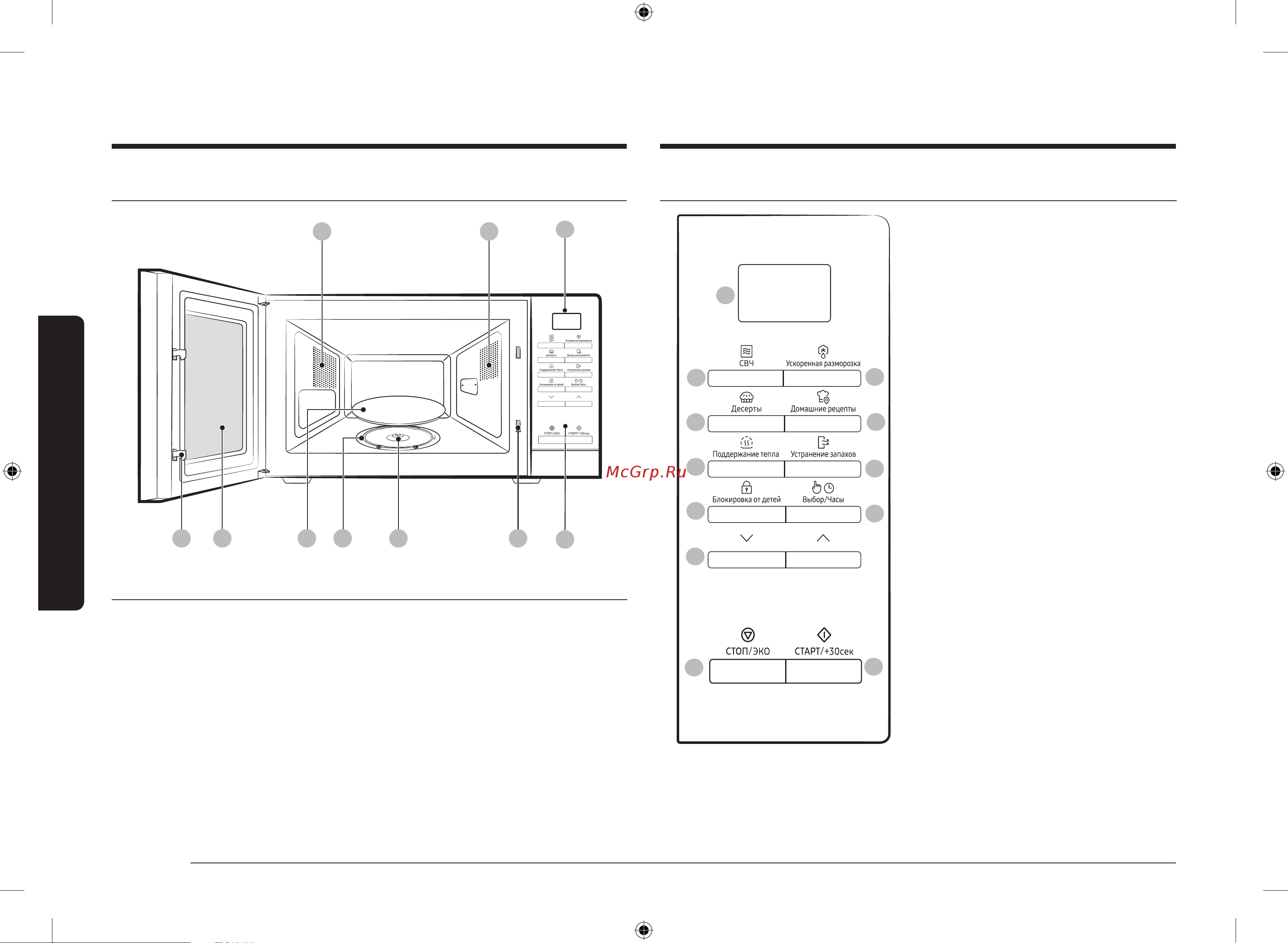 Samsung MS23A7013AT/BW черная/нержавеющая сталь Руководство по эксплуатации онлайн [14/144] 892871