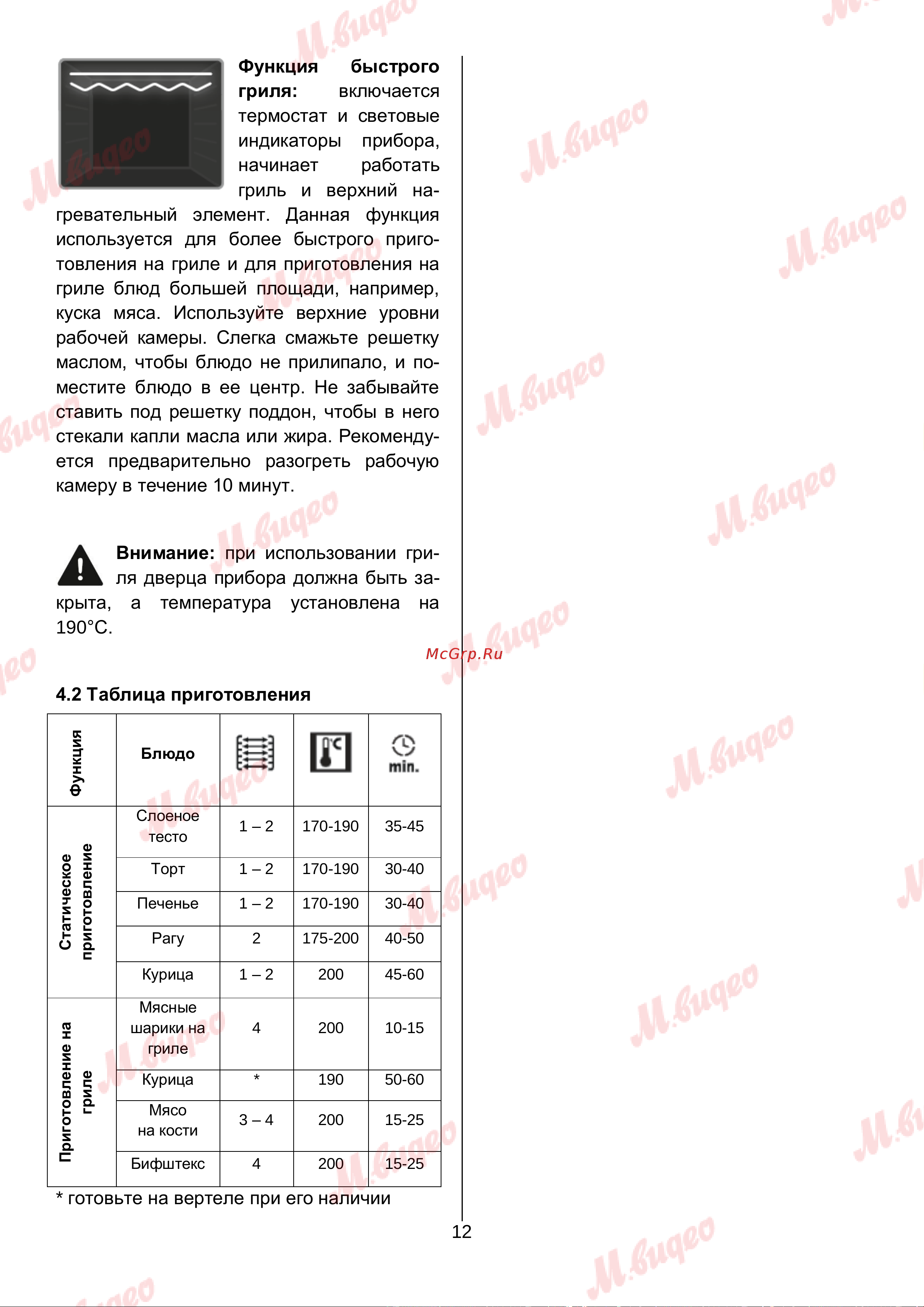 Brandt BOE1000X Руководство по эксплуатации онлайн [12/18] 892993