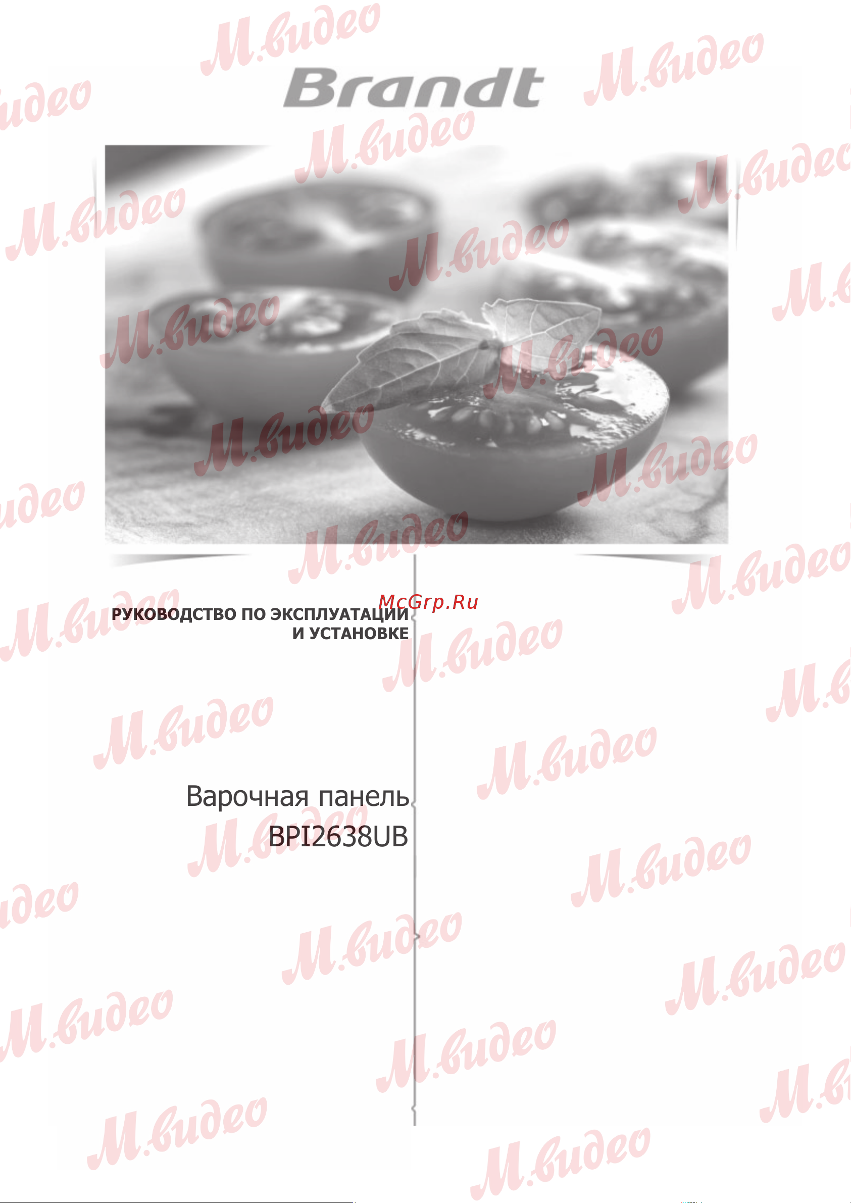 Brandt BPI2638UB Руководство по эксплуатации онлайн