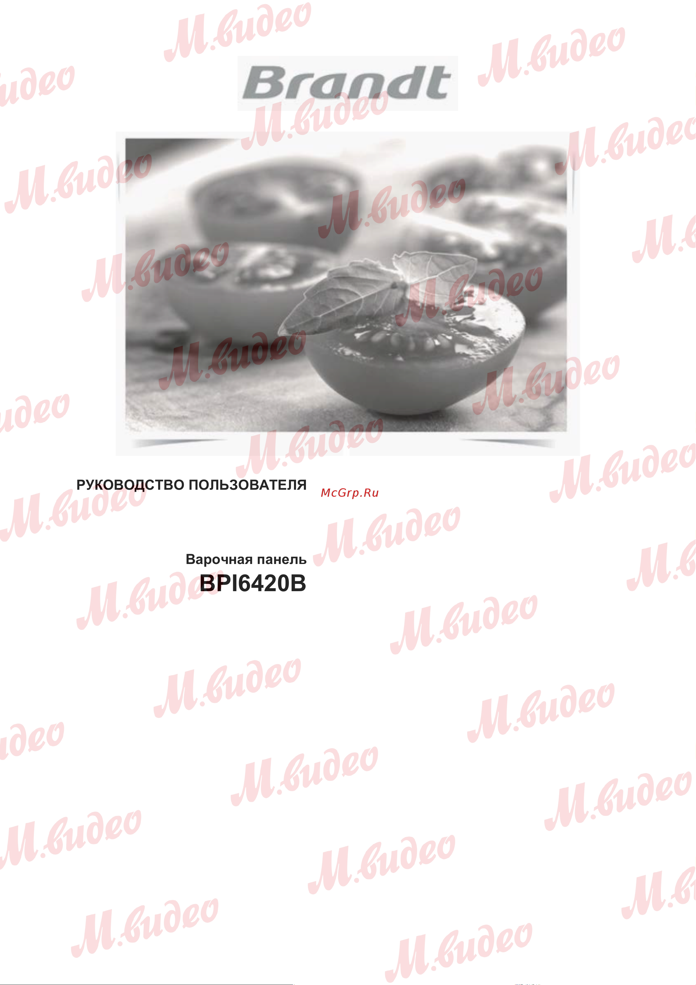 Brandt BPI6420B Руководство по эксплуатации онлайн