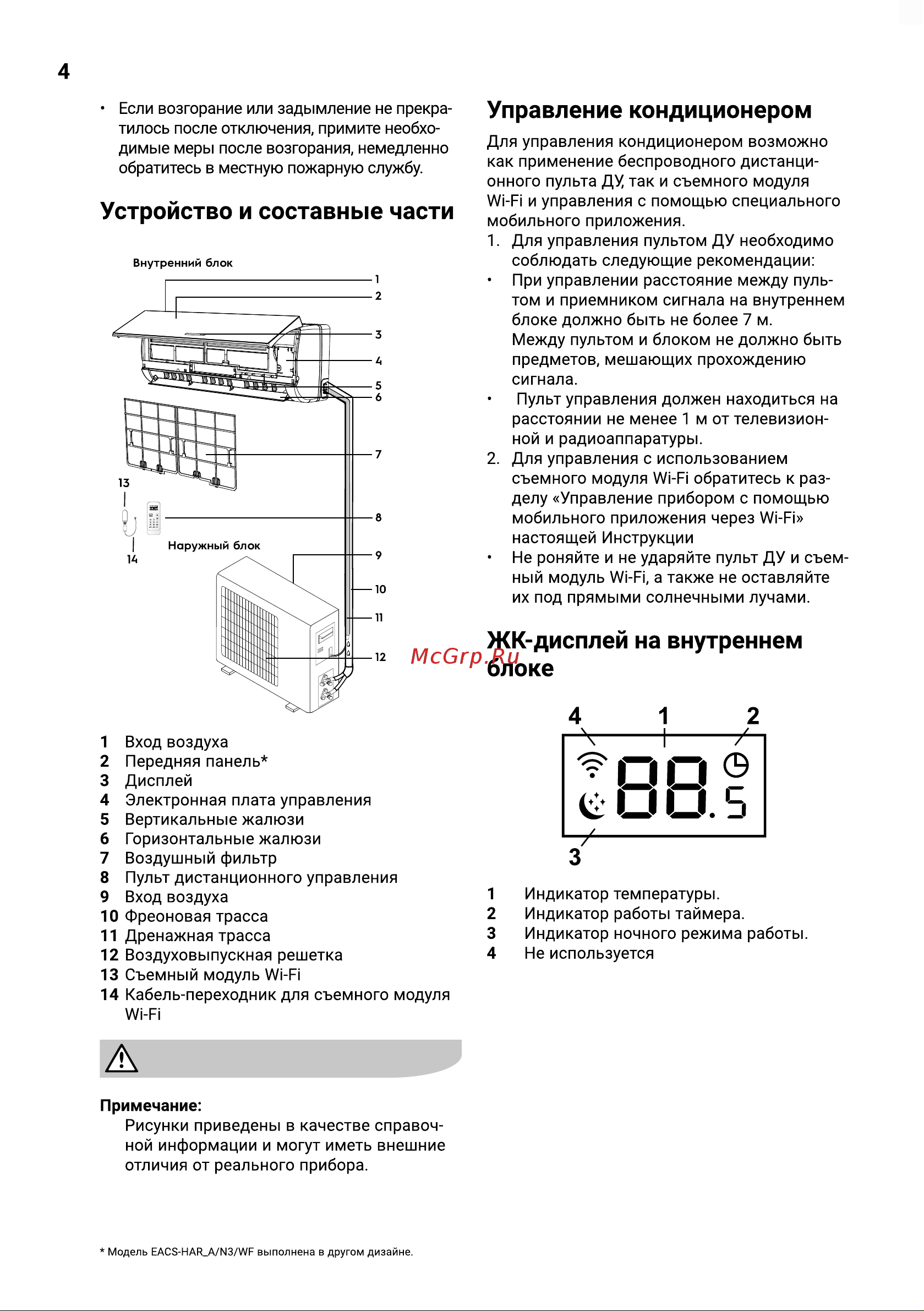 Electrolux Arctic Air Wi-Fi EACS-09HAR_A/N3/WF Руководство по эксплуатации онлайн [4/40] 893116