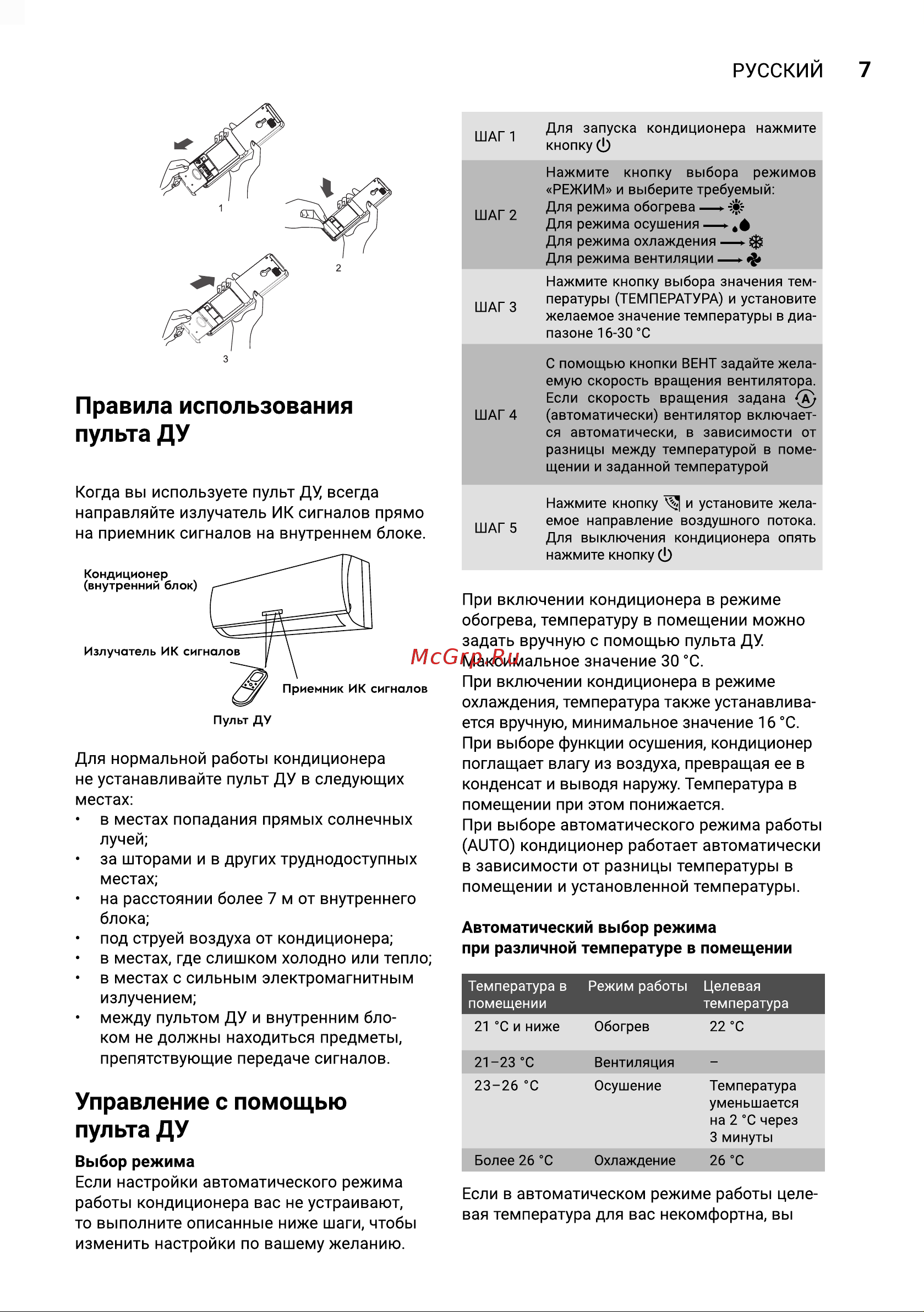 Electrolux Arctic Air Wi-Fi EACS-12HAR_A/N3/WF Руководство по эксплуатации онлайн [7/40] 893117