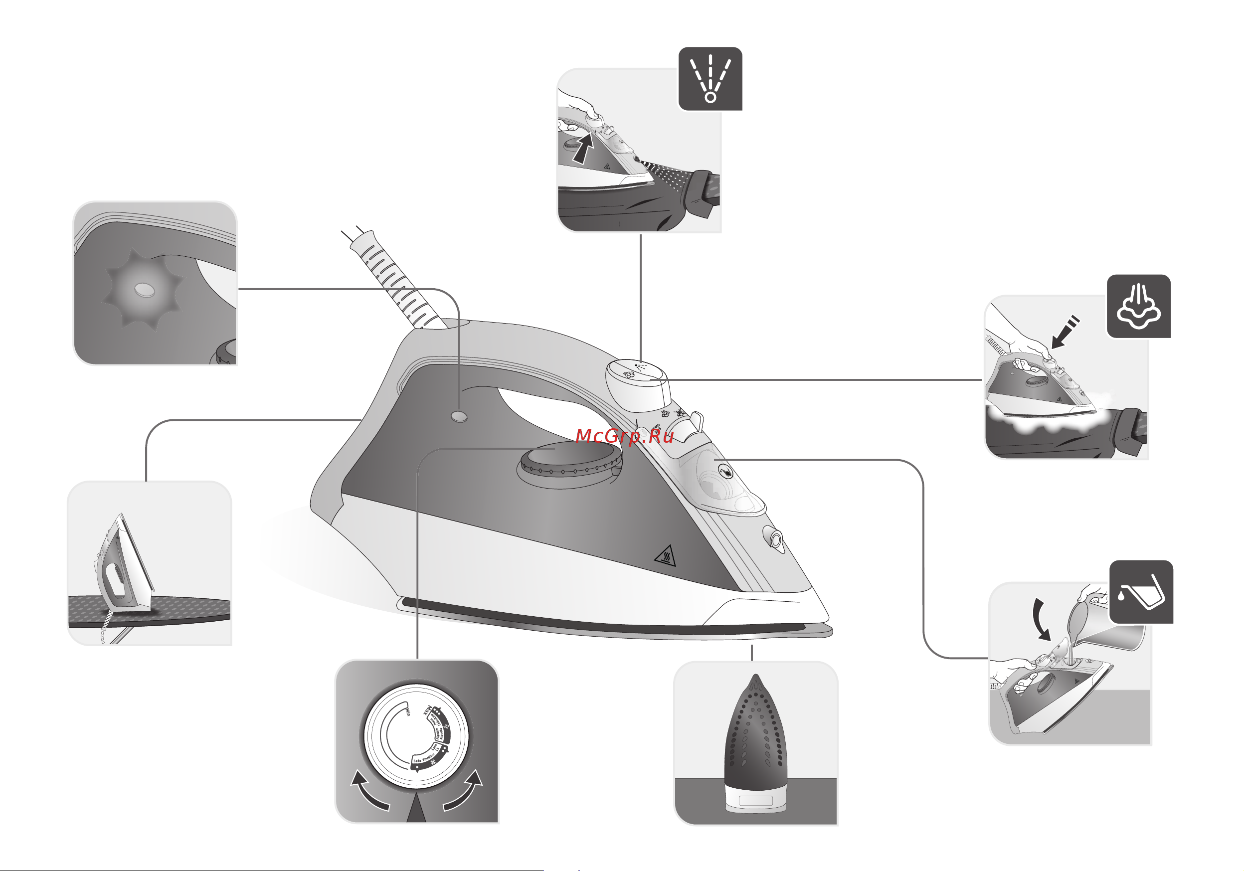 Tefal Steam Essential 2 FV1955E0 Руководство по эксплуатации онлайн [3/8] 893940