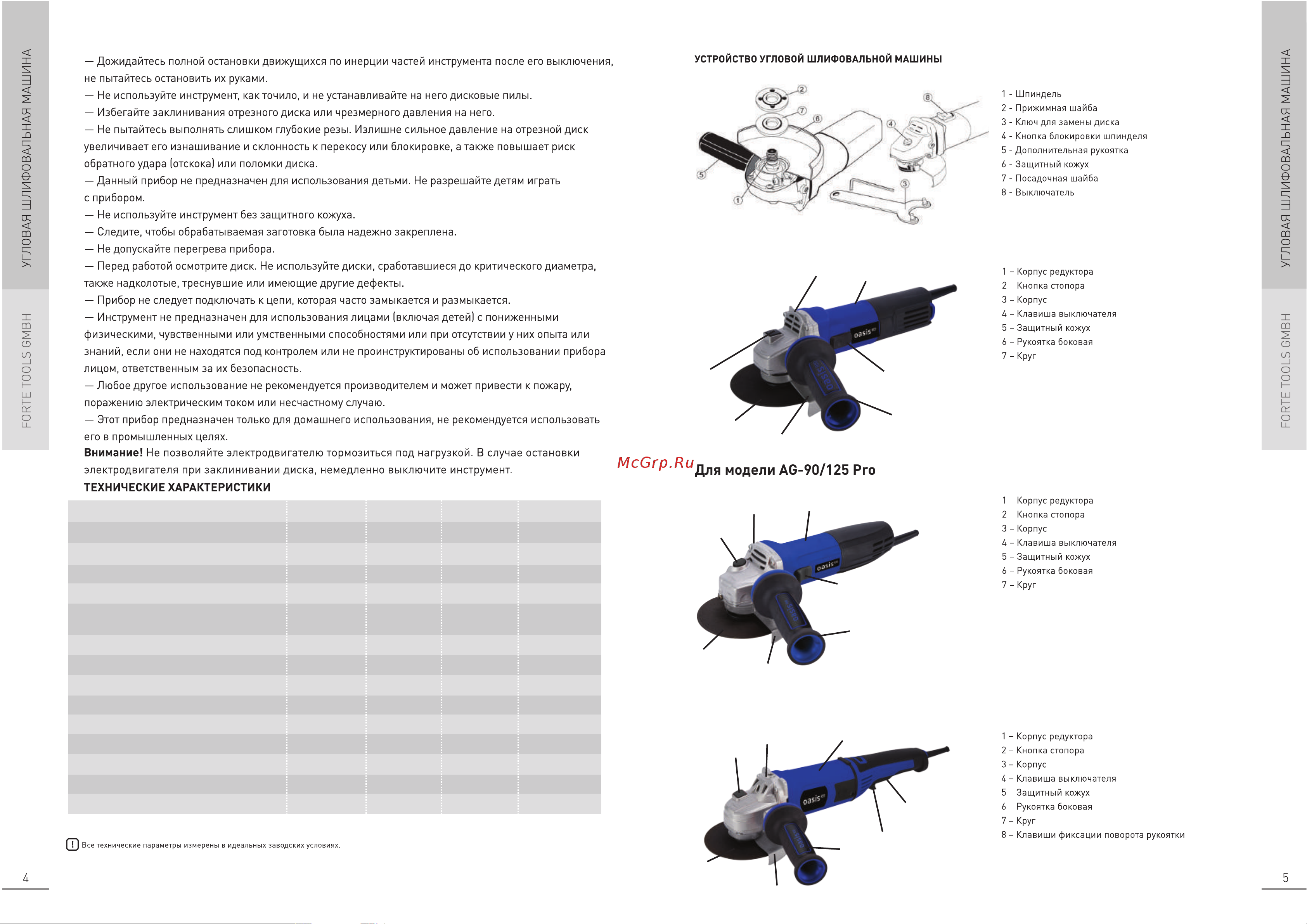 Oasis AG-80/125 Pro Руководство по эксплуатации онлайн [4/11] 896922