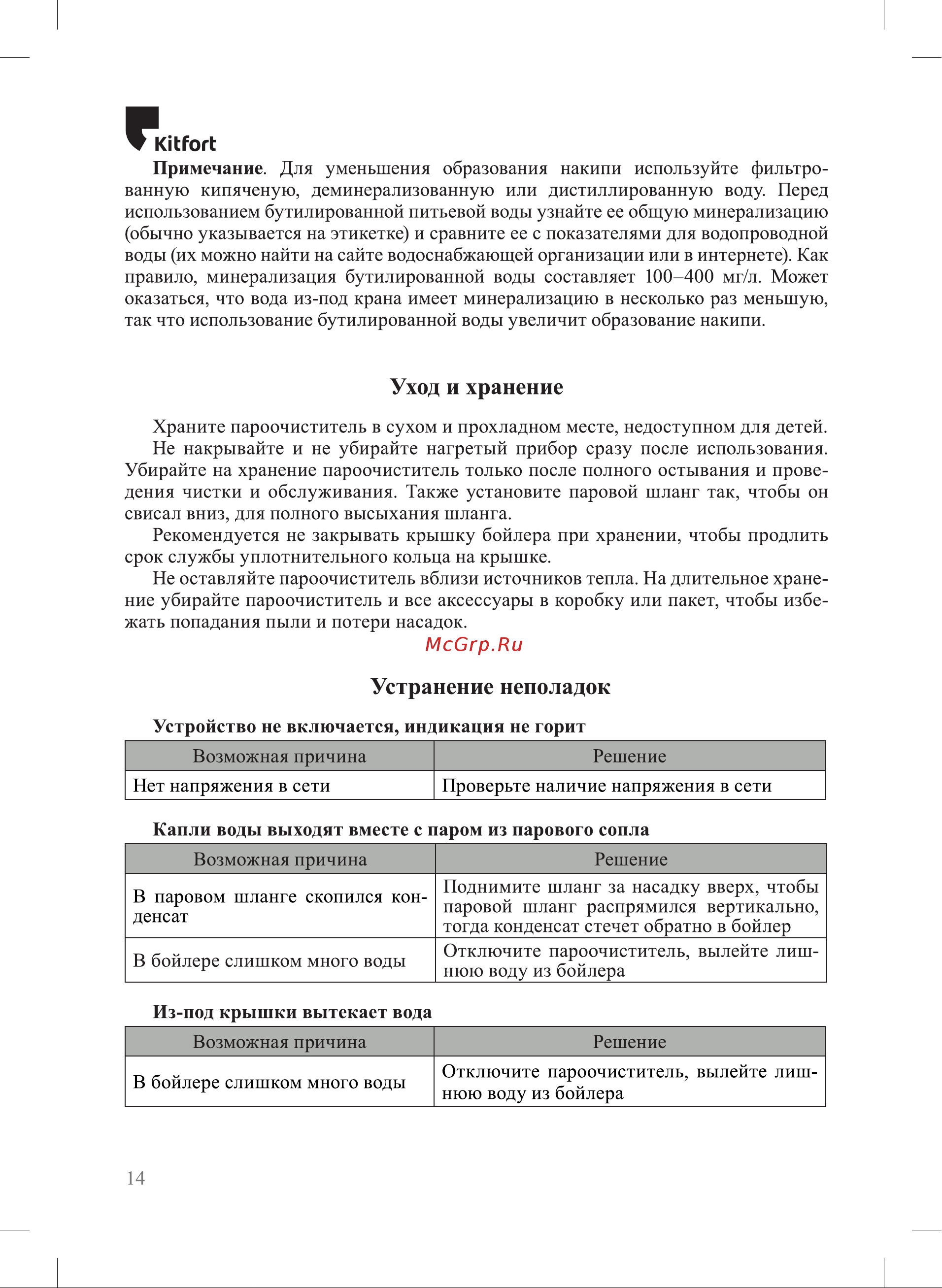 Kitfort КТ-9140-2 Black Orange Руководство по эксплуатации онлайн [14/20] 897320