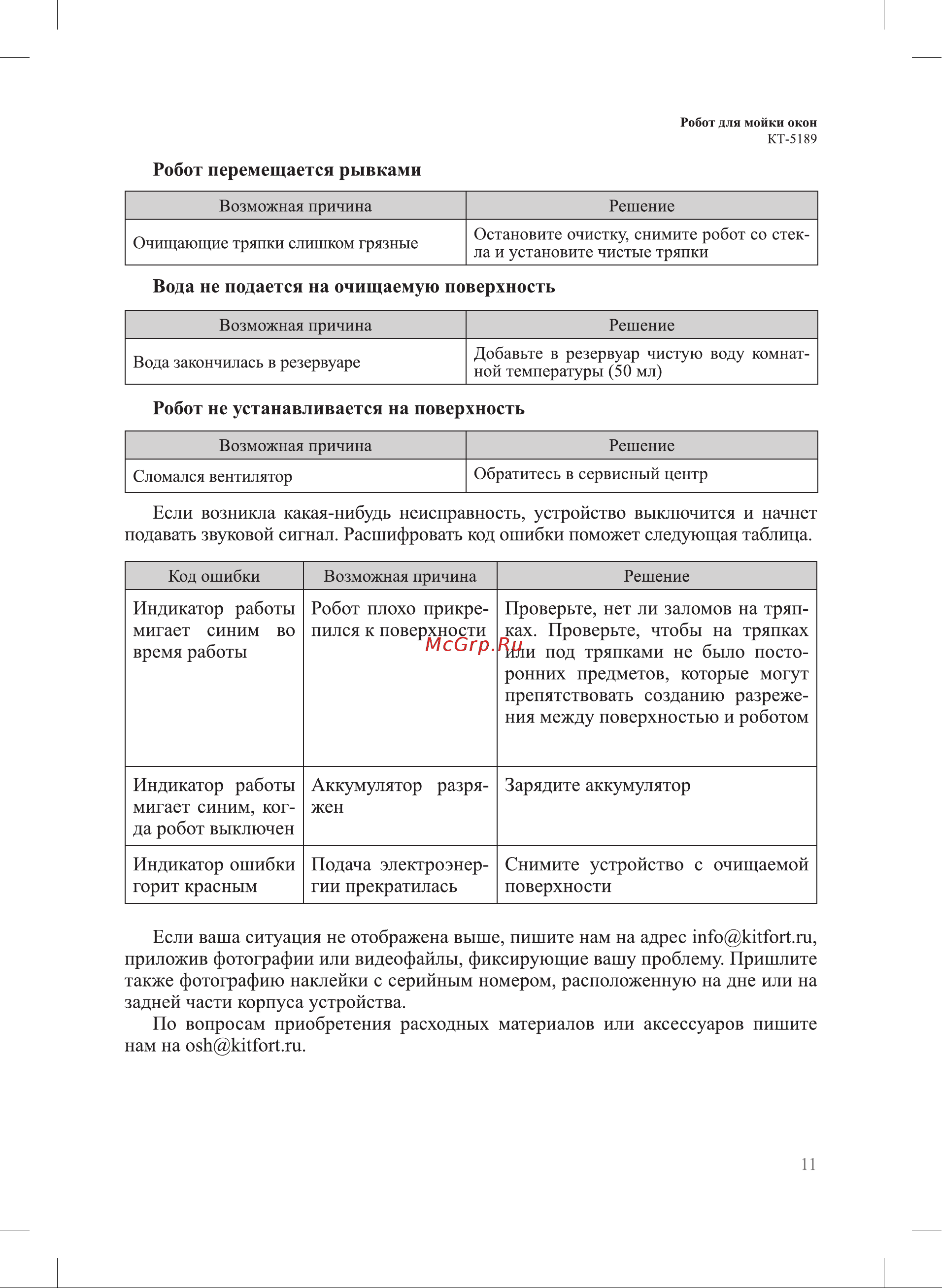 Kitfort КТ-5189 Руководство по эксплуатации онлайн [11/16] 897376