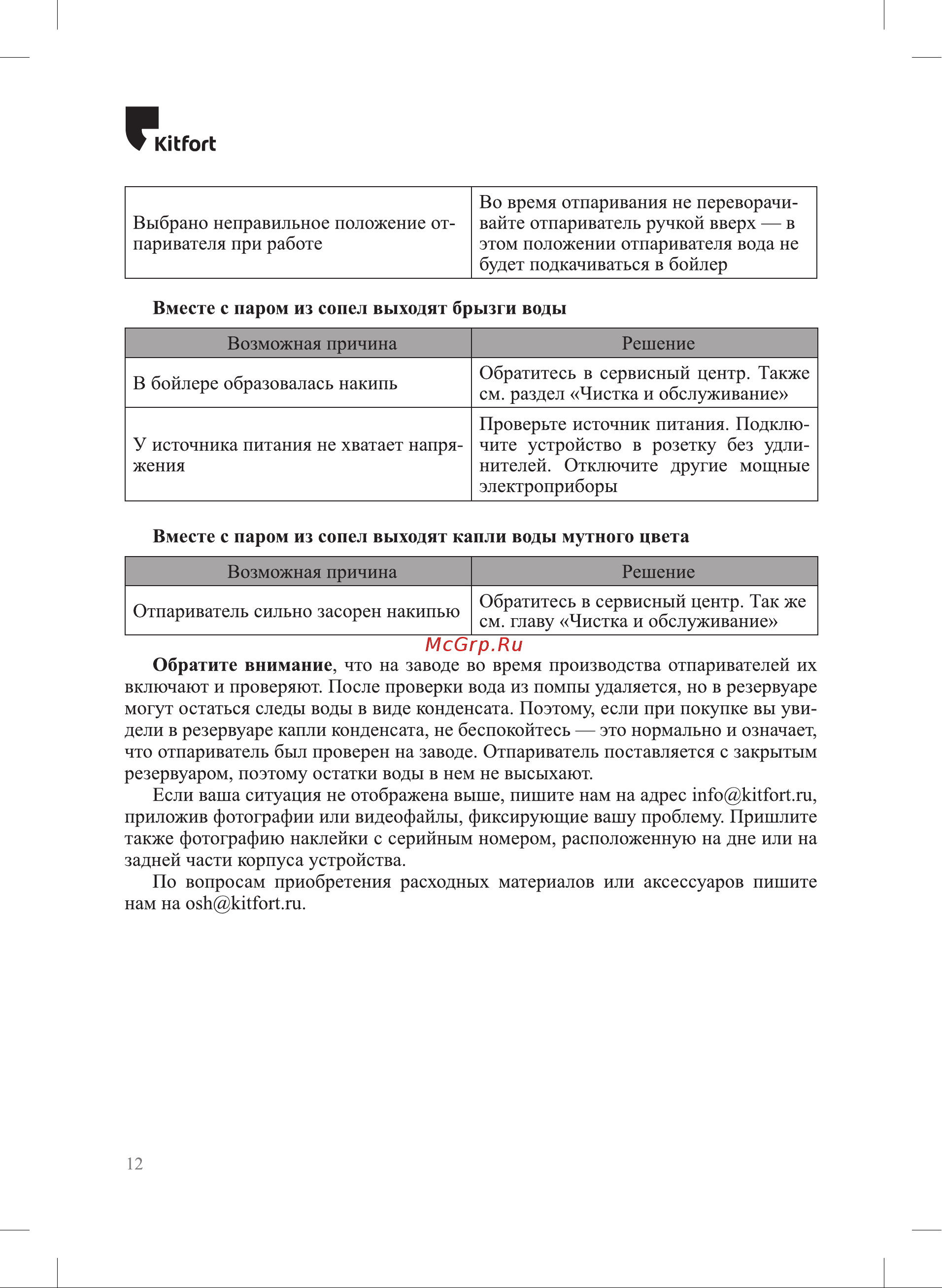 Kitfort КТ-9191-3 Руководство по эксплуатации онлайн [12/16] 897408