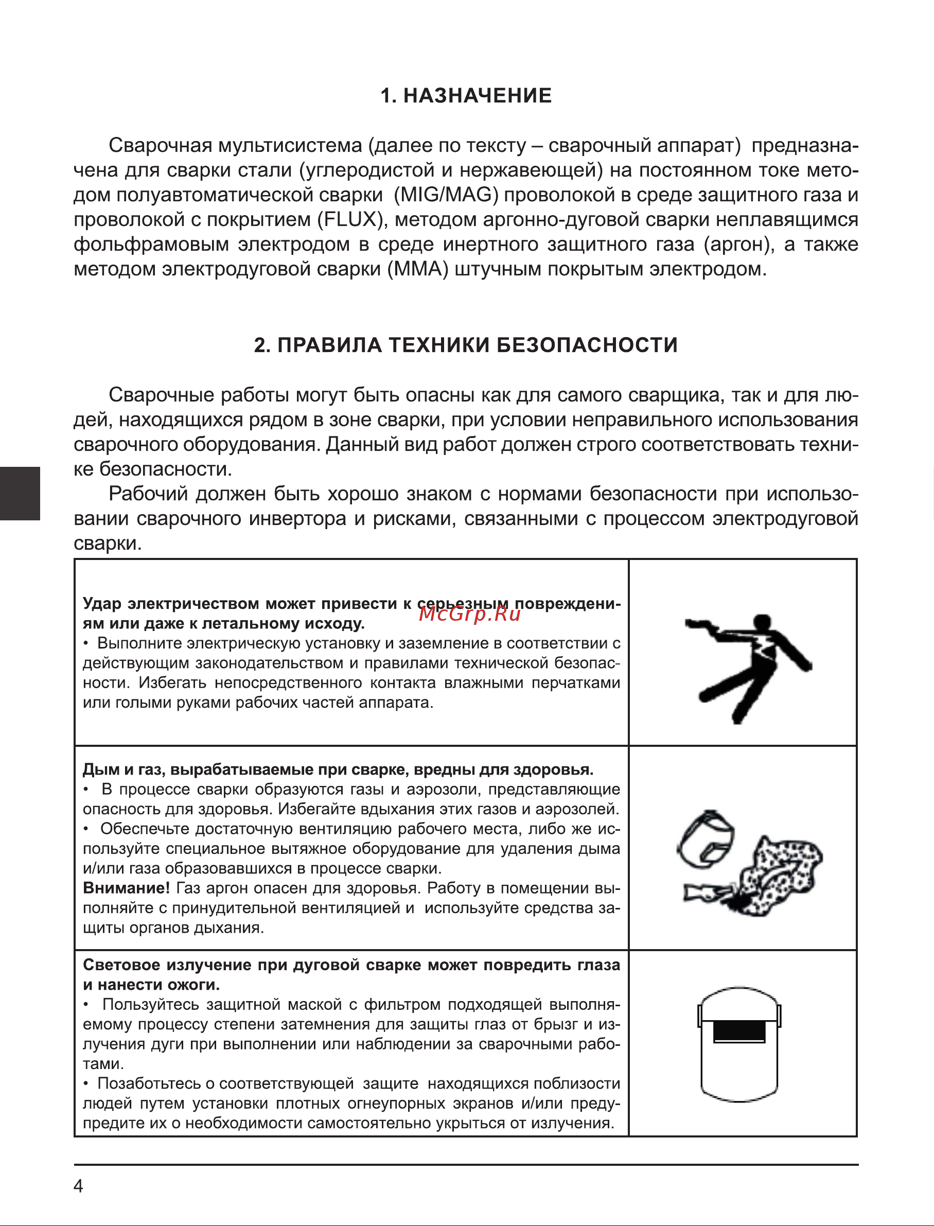 Elitech WM 200 SYN LCD PULSE Руководство по эксплуатации онлайн [4/124] 898252