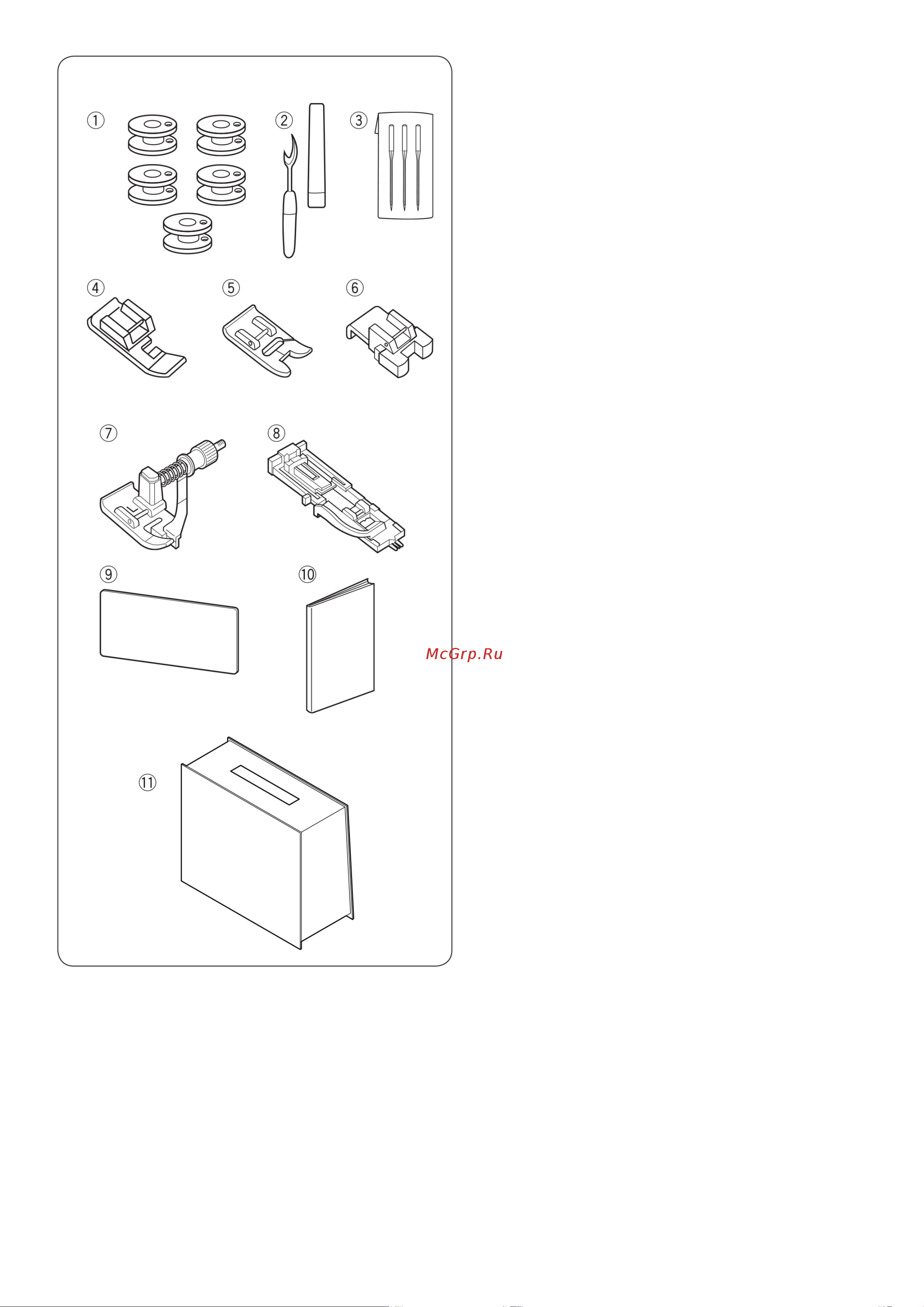 Janome 1522PG Руководство по эксплуатации онлайн [6/35] 898353