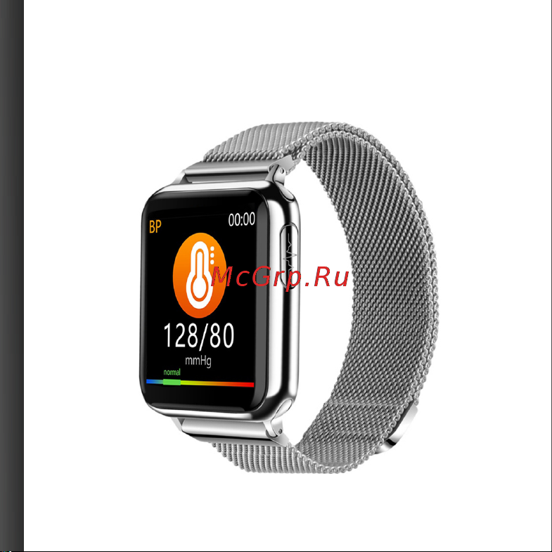 Healthband Health Watch Pro №5 Premium Strap серебристые Руководство по эксплуатации онлайн