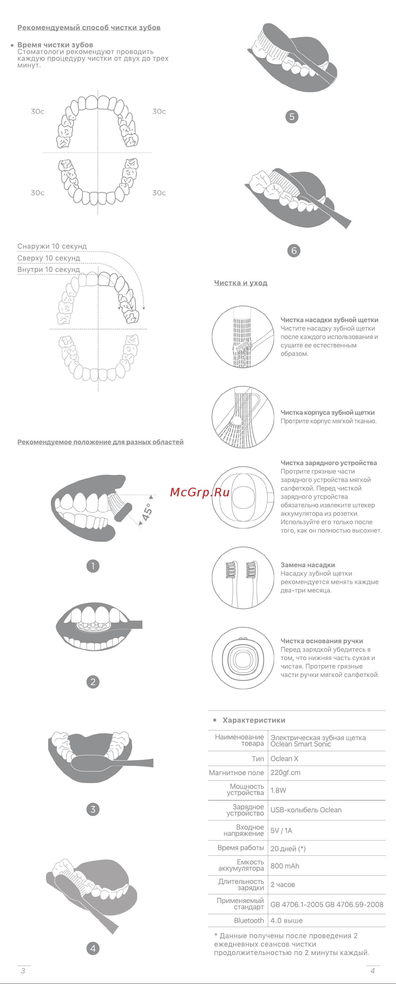 Oclean X Pro Green Руководство по эксплуатации онлайн [3/4] 899404
