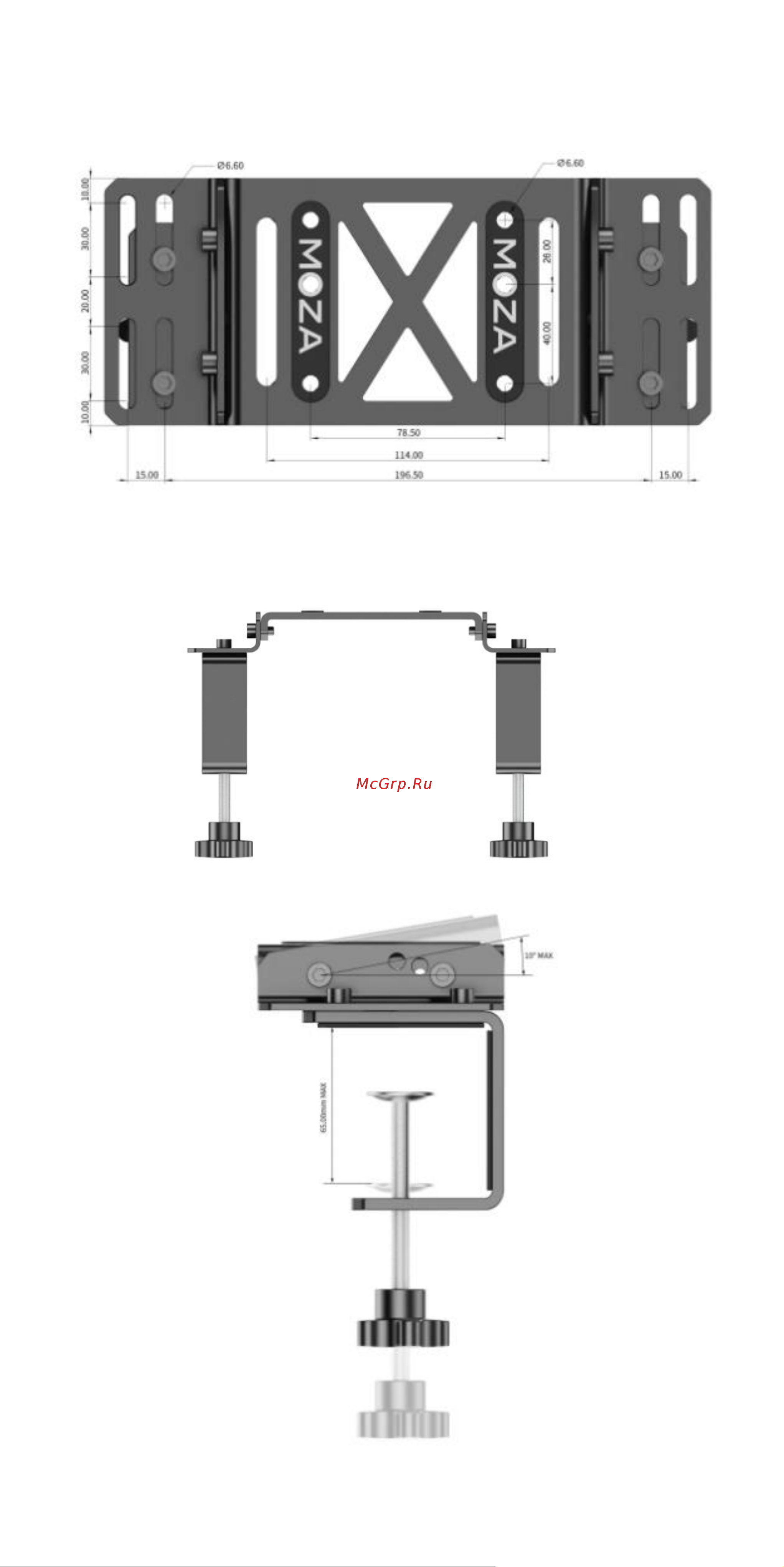 Moza R5/R9/R12 Table Clamp RS12 Руководство по эксплуатации онлайн [2/12] 899482