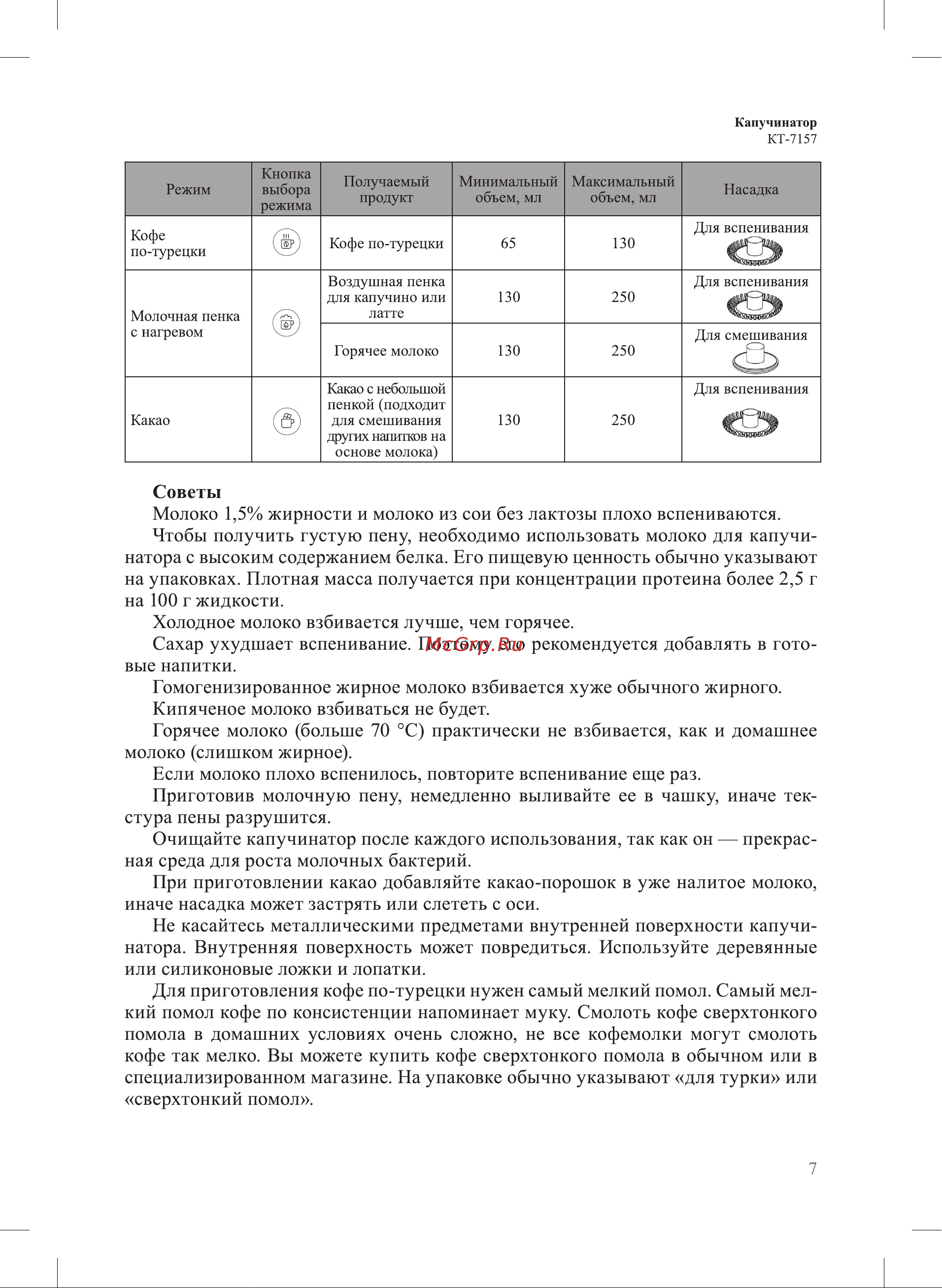 Kitfort КТ-7157 Руководство по эксплуатации онлайн [7/16] 899562