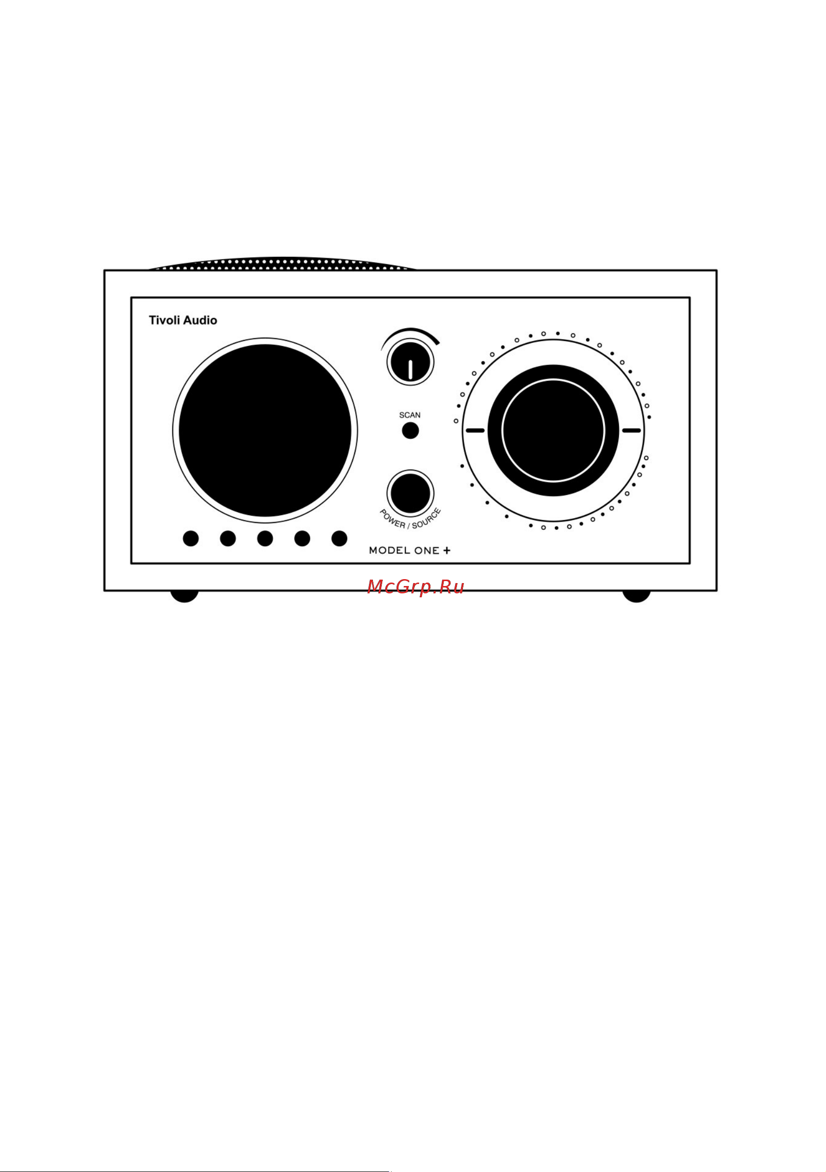 Tivoli Model One+ Grey/White Руководство по эксплуатации онлайн