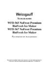 Weissgauff WFD 565 NoFrost Premium BioFresh Ice Maker Руководство по эксплуатации