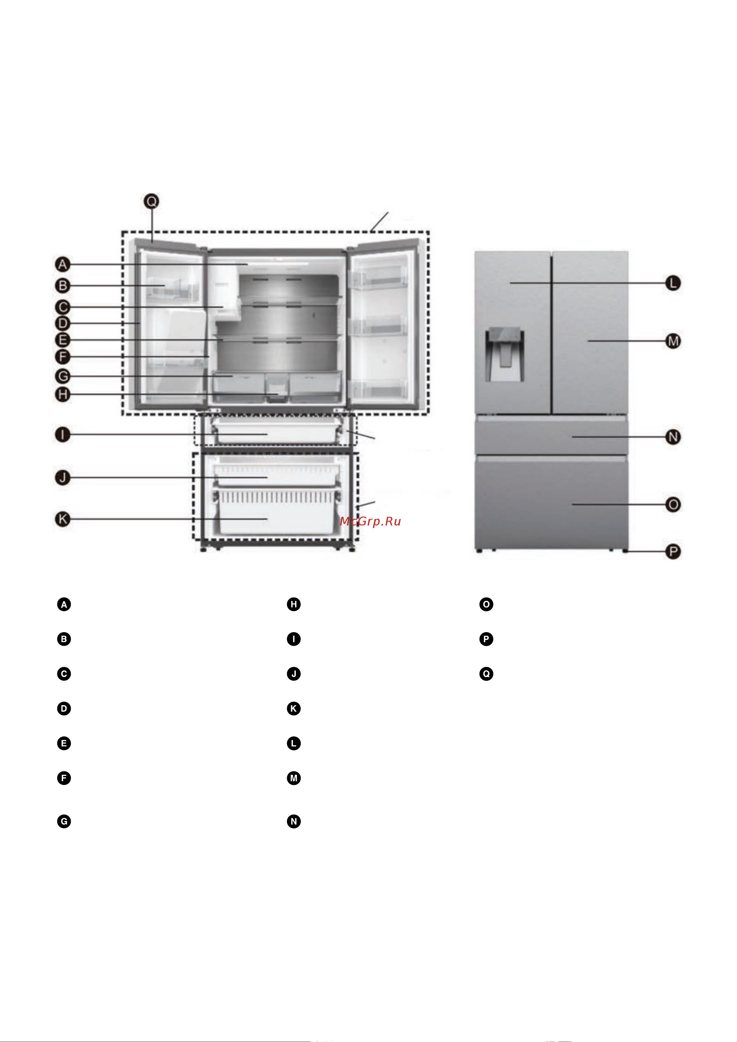 Weissgauff WFD 565 NoFrost Premium BioFresh Ice Maker Руководство по эксплуатации онлайн [8/37] 900943
