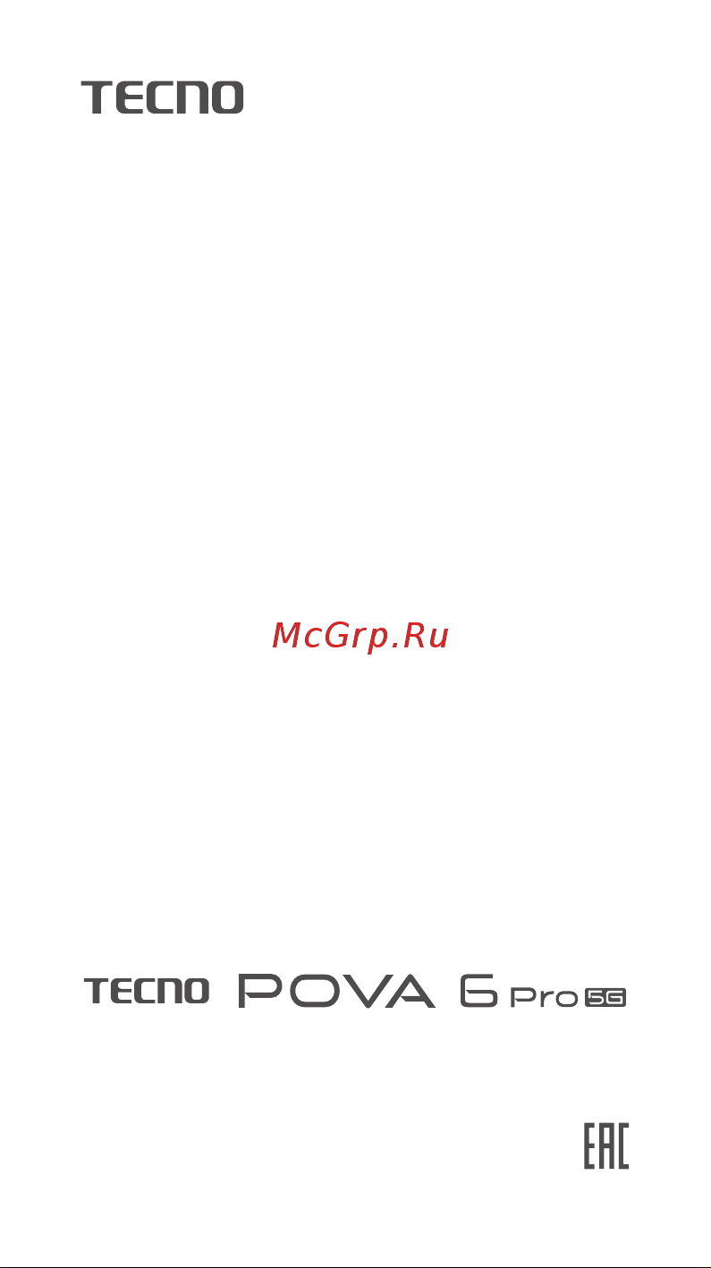 Tecno Pova 6 Pro 5G 12/256GB Green Руководство по эксплуатации онлайн