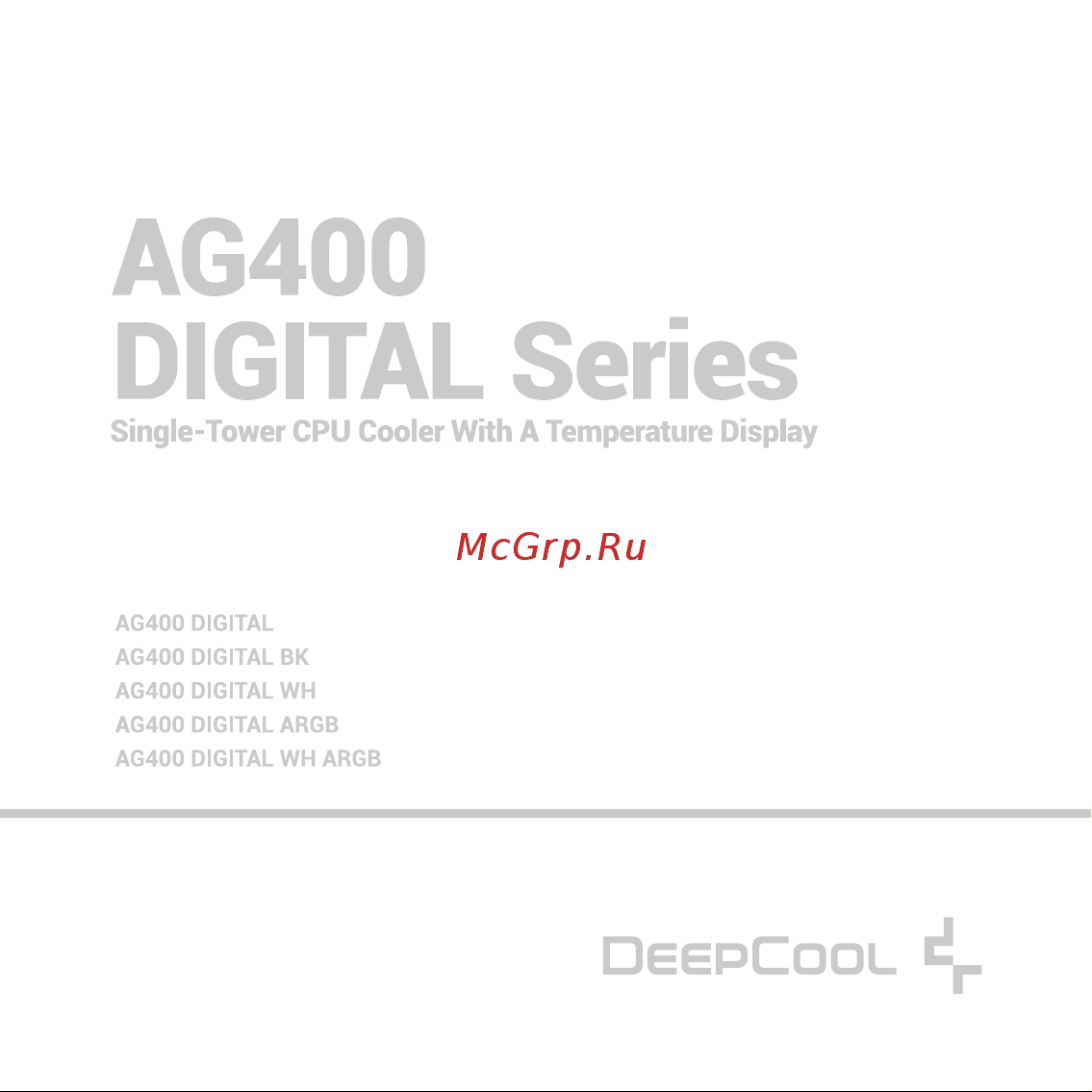 Deepcool AG400 DIGITAL WH Инструкция по установке онлайн