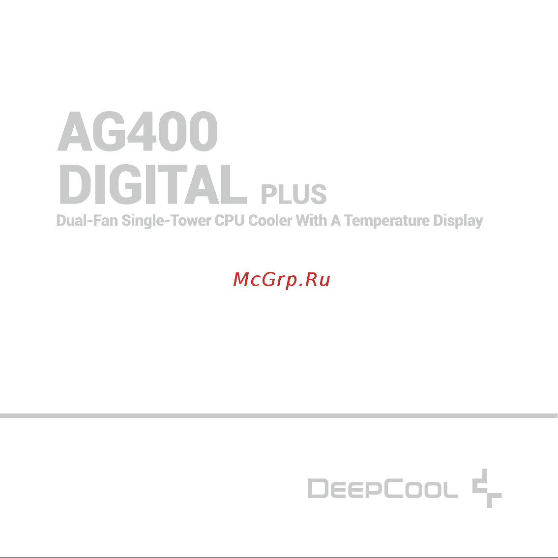 Deepcool AG400 DIGITAL PLUS Инструкция по установке онлайн
