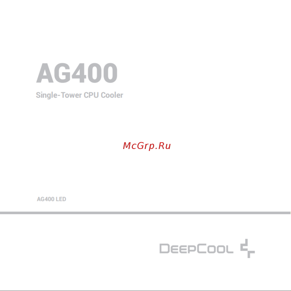 Deepcool AG400 LED Инструкция по установке онлайн
