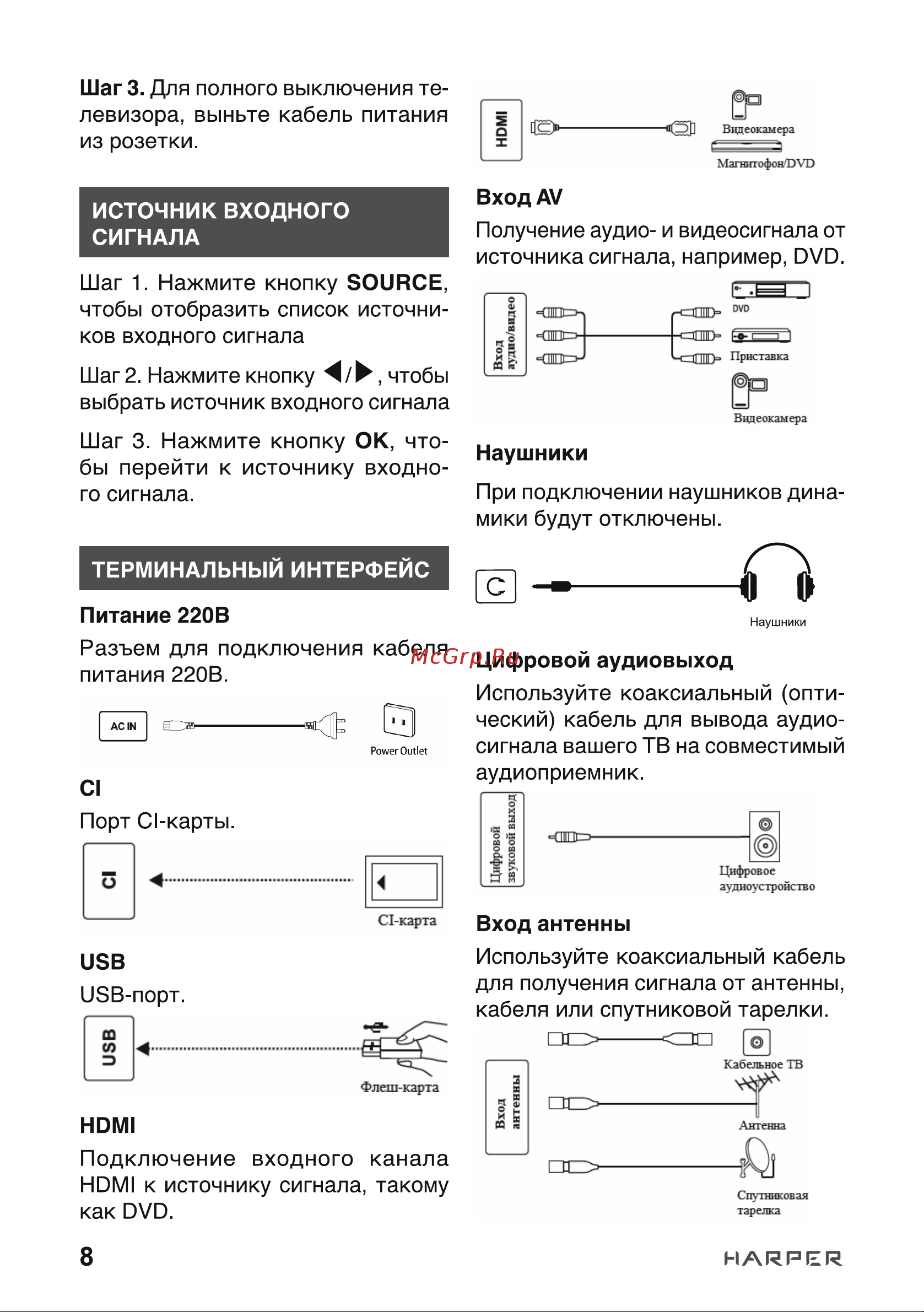 Harper 32R820TS Руководство по эксплуатации онлайн [8/25] 539998