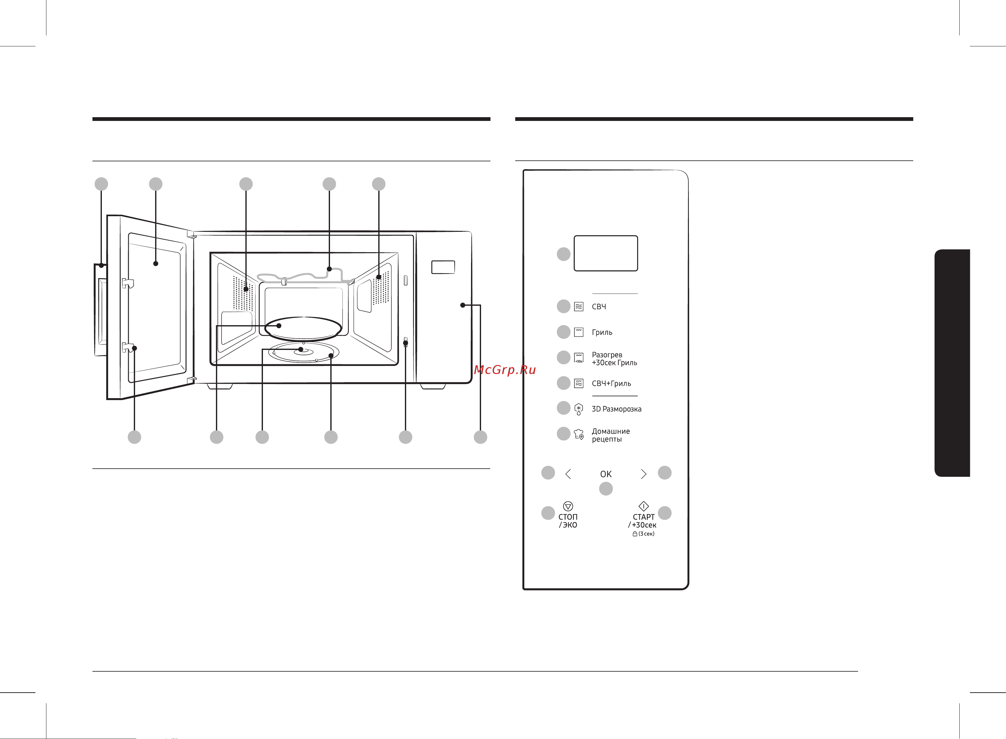 Samsung MG30T5018AG/BW Руководство по эксплуатации онлайн [11/208] 787288