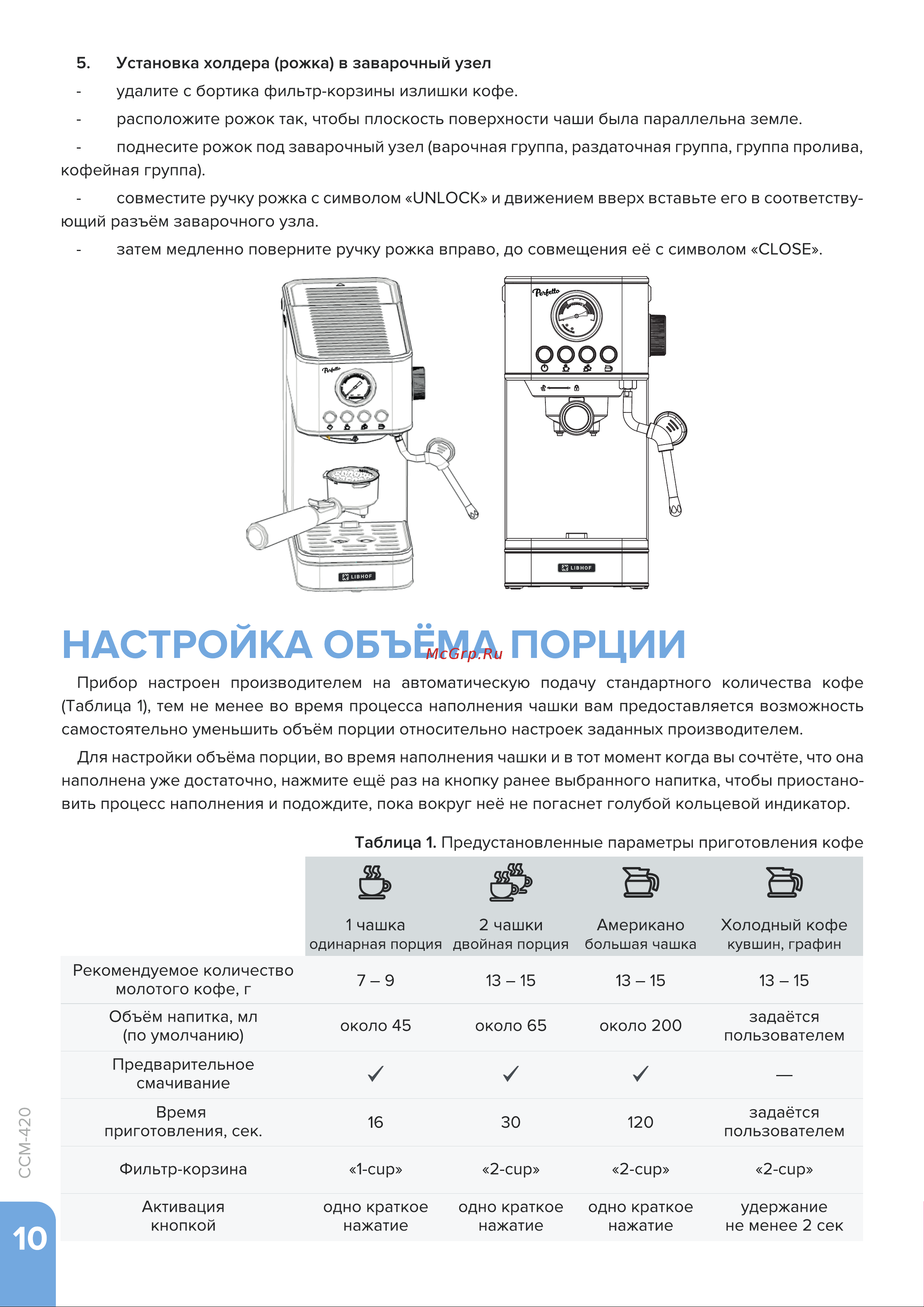 Libhof CCM-420 Руководство по эксплуатации онлайн [10/24] 810921