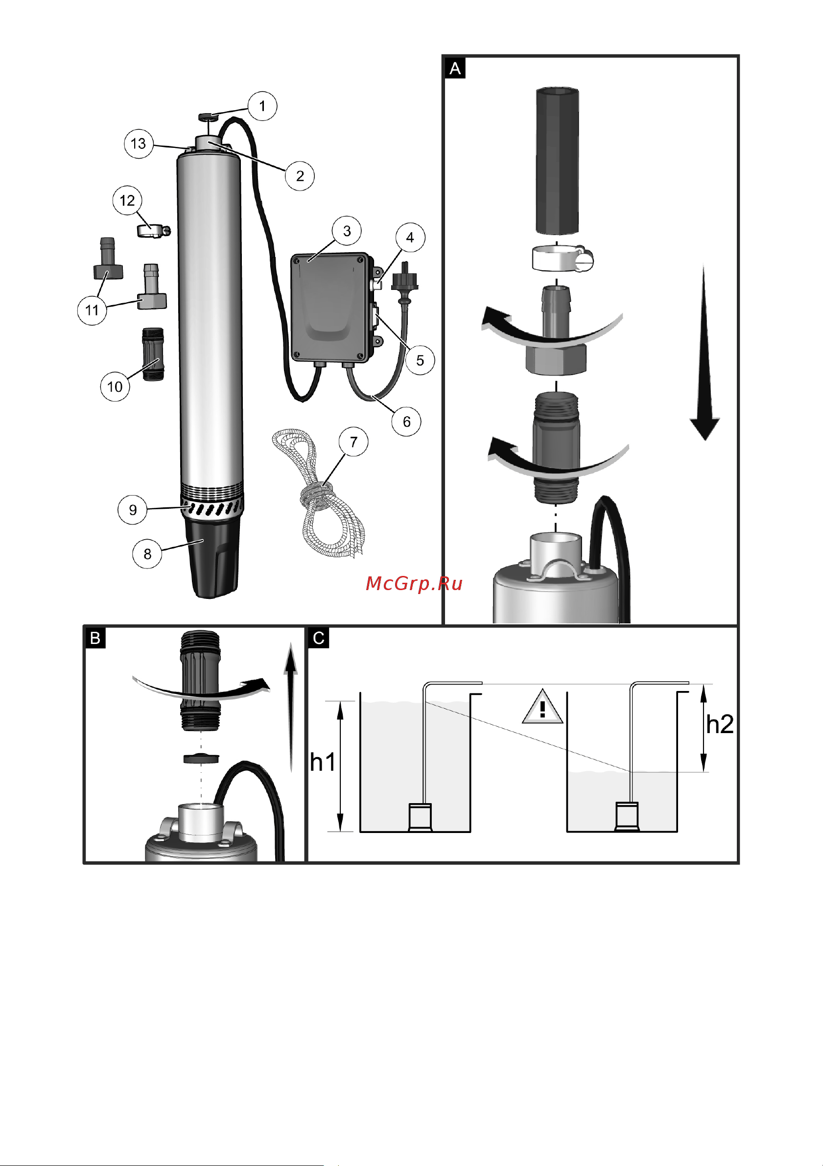 Karcher BP 4 Deep Well (1.645-421.0) Руководство по эксплуатации онлайн [3/52] 507277
