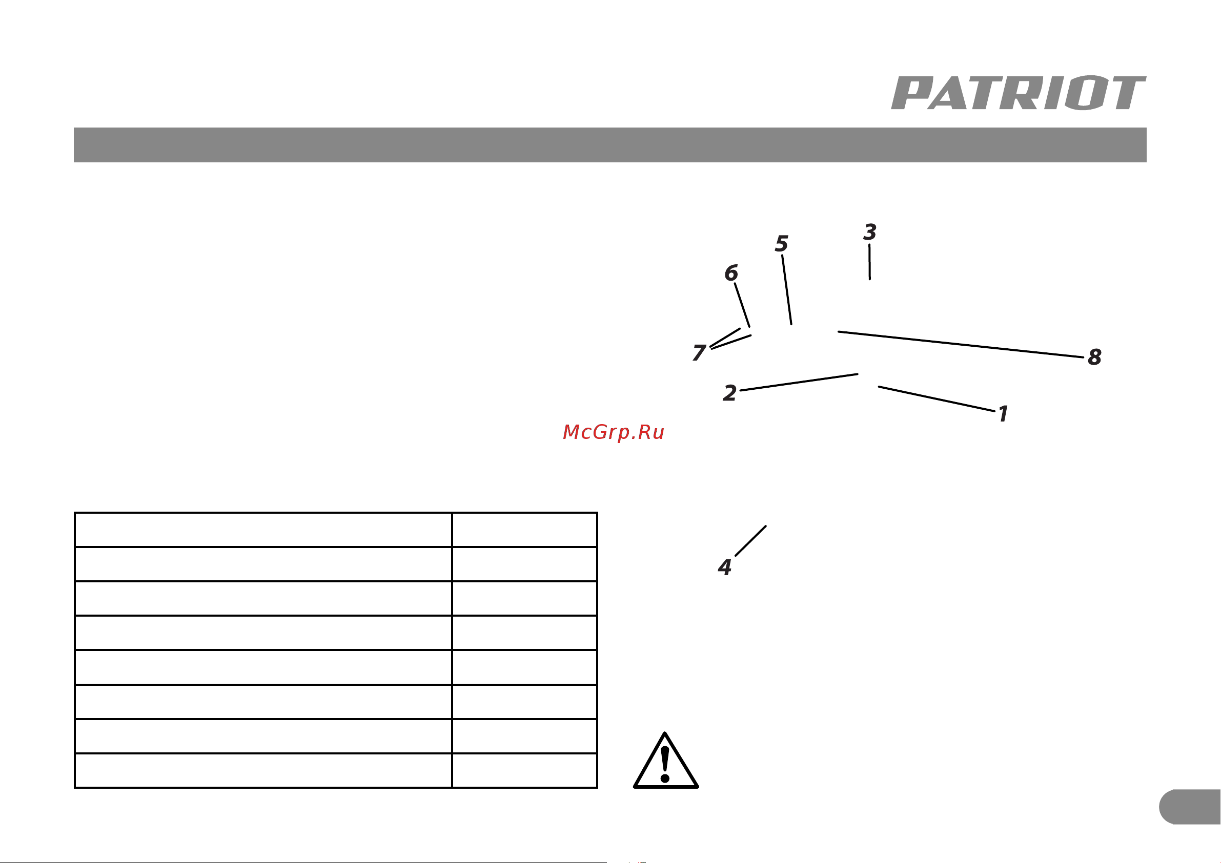 Patriot SG 450 Руководство по эксплуатации онлайн [4/13] 505031