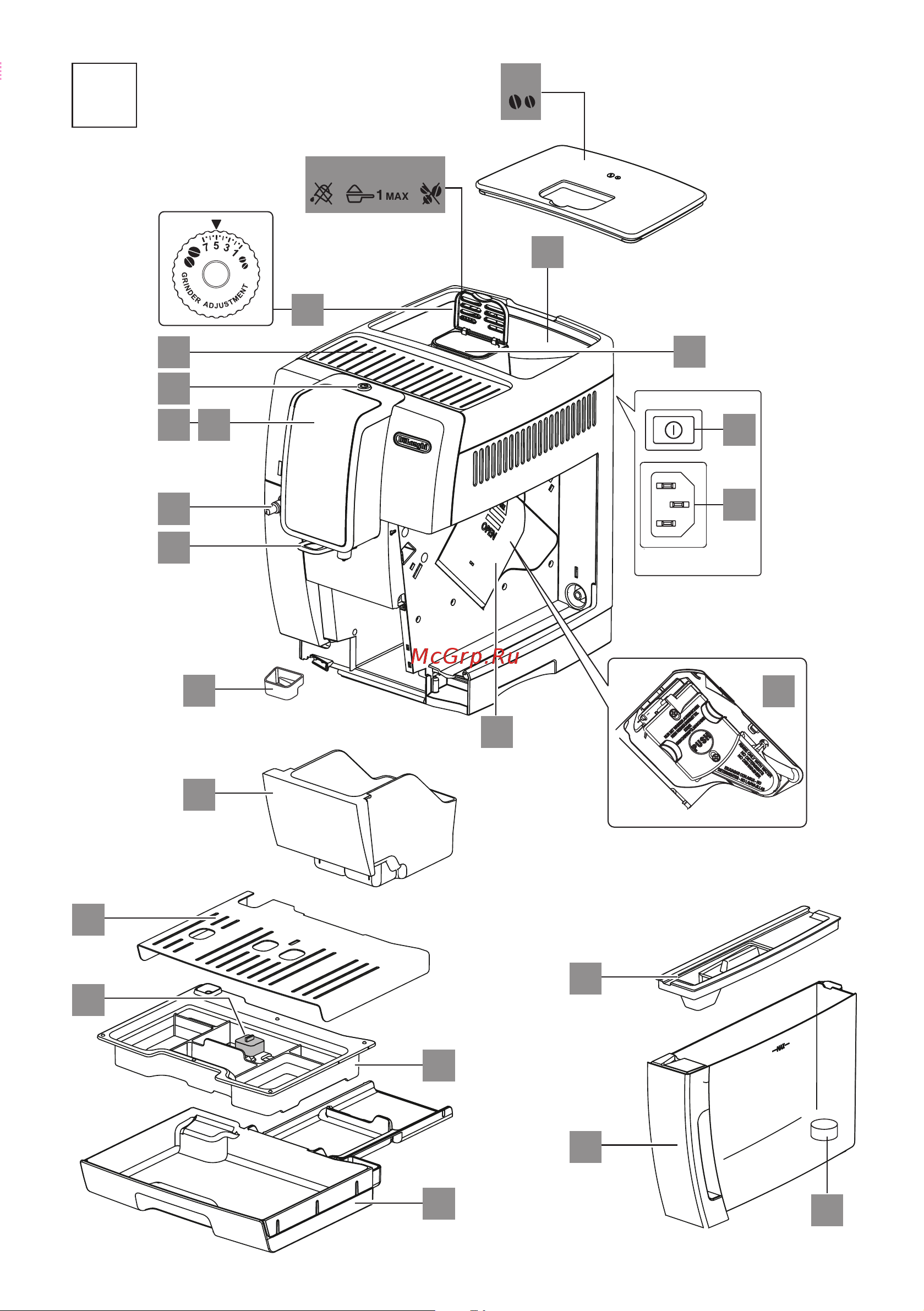 Delonghi ECAM370.95.T Руководство по эксплуатации онлайн [4/386] 349782